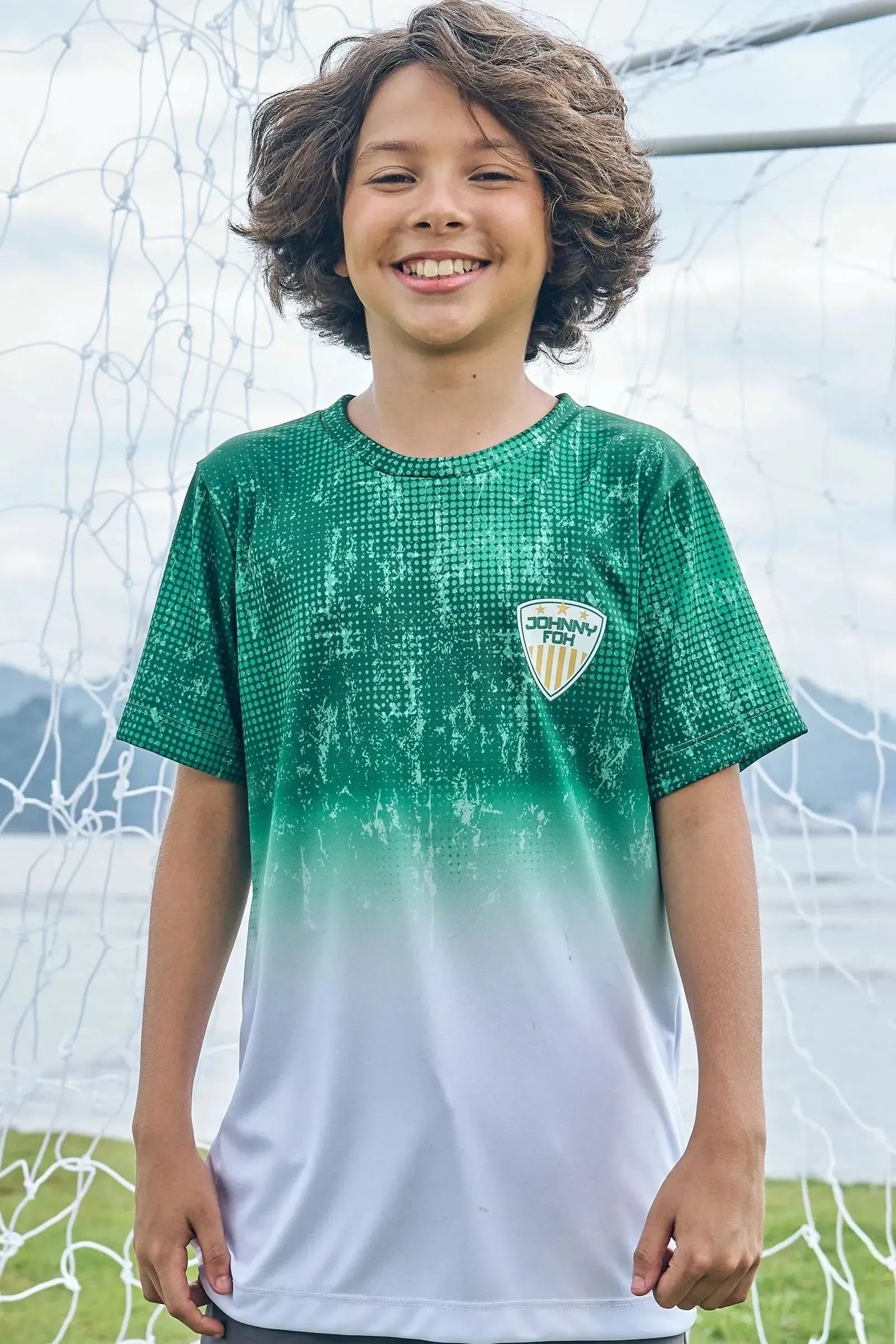 Camiseta em Malha Dry Sport 85681 Johnny Fox Teen Menino
