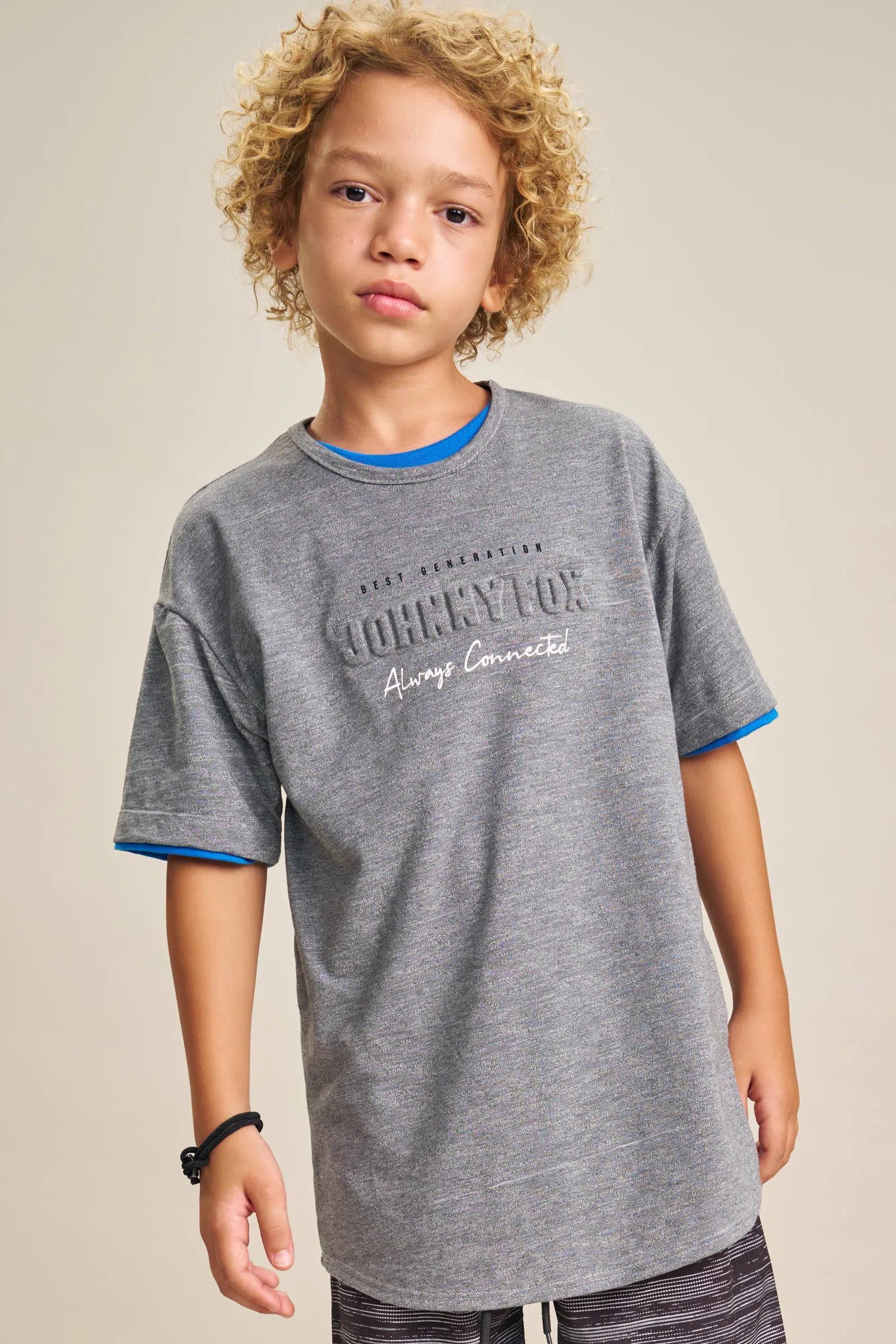 Camiseta em Malha Melange 78249 Johnny Fox