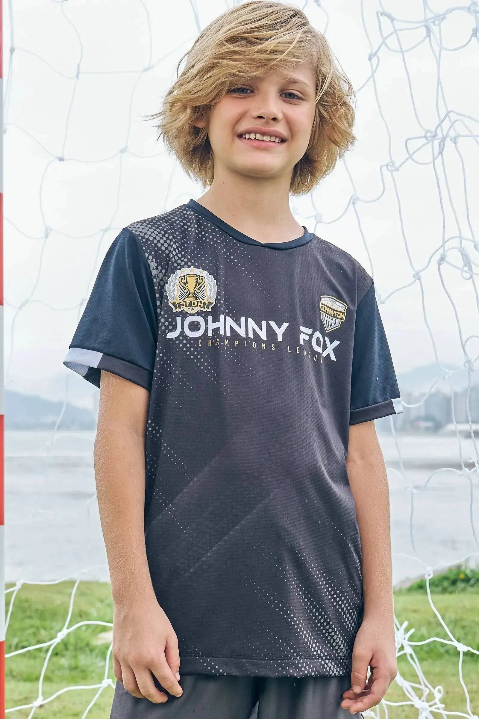 Camiseta em Malha Space Green 85680 Johnny Fox Teen Menino
