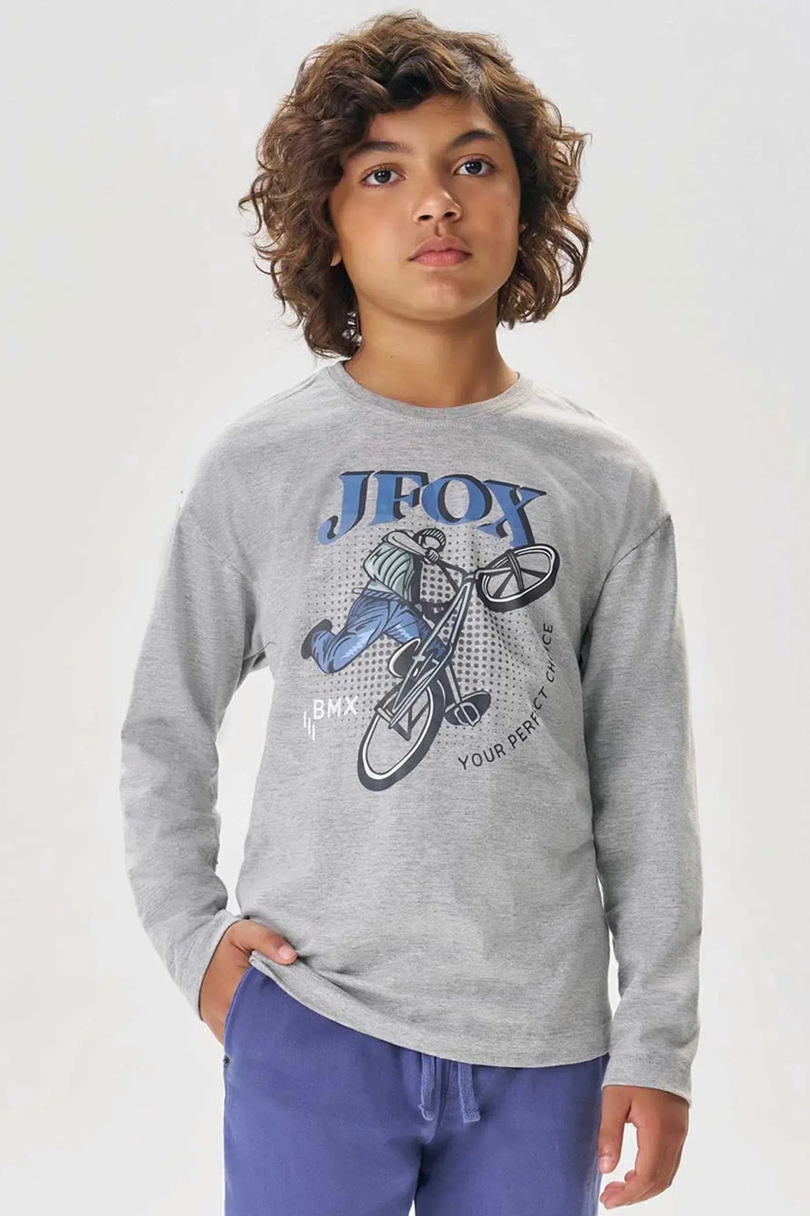 Camiseta em Meia Malha 81357 Johnny Fox Teen Menino