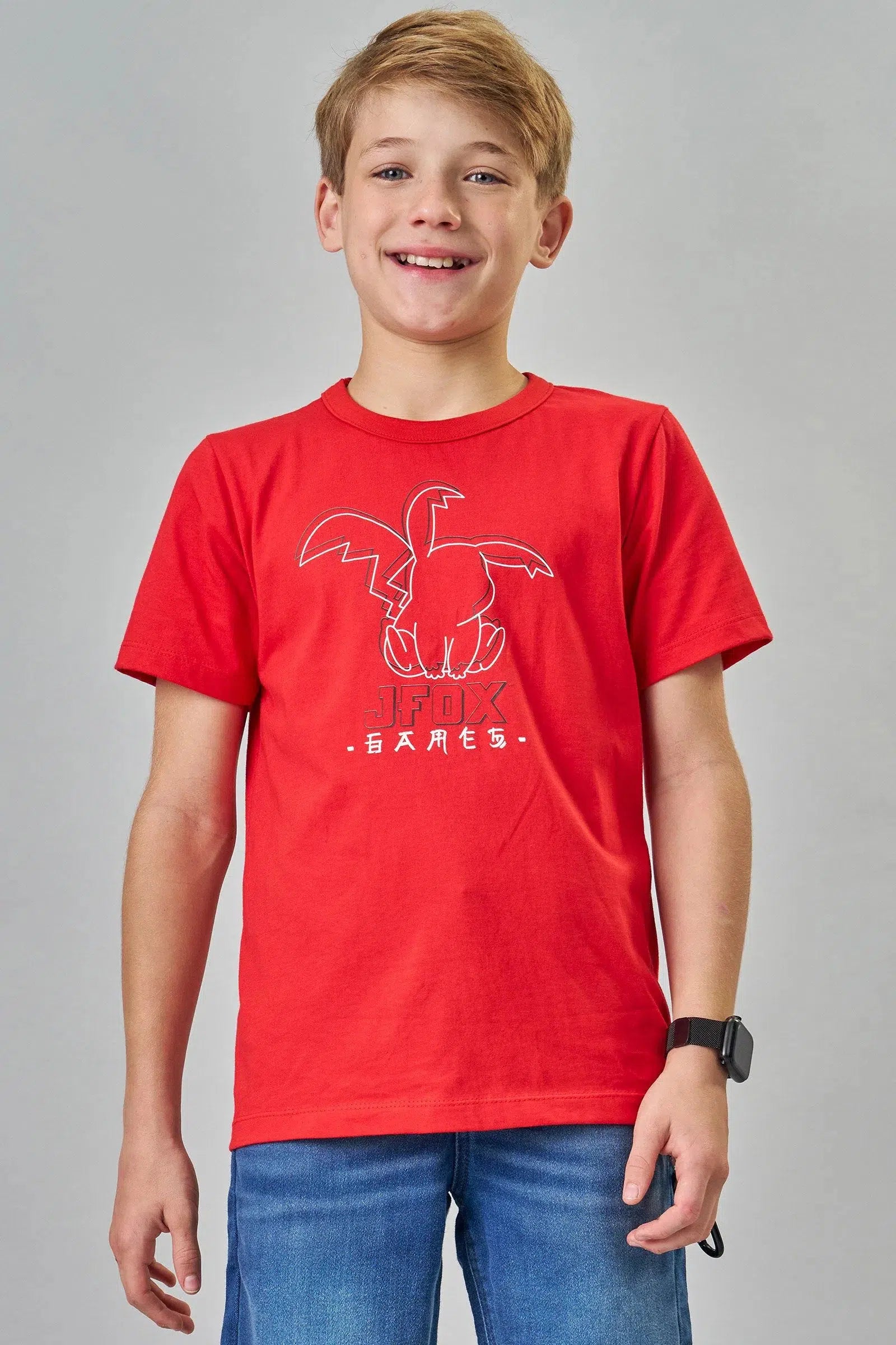 Camiseta Teen Menino em Meia Malha 82201 Johnny Fox