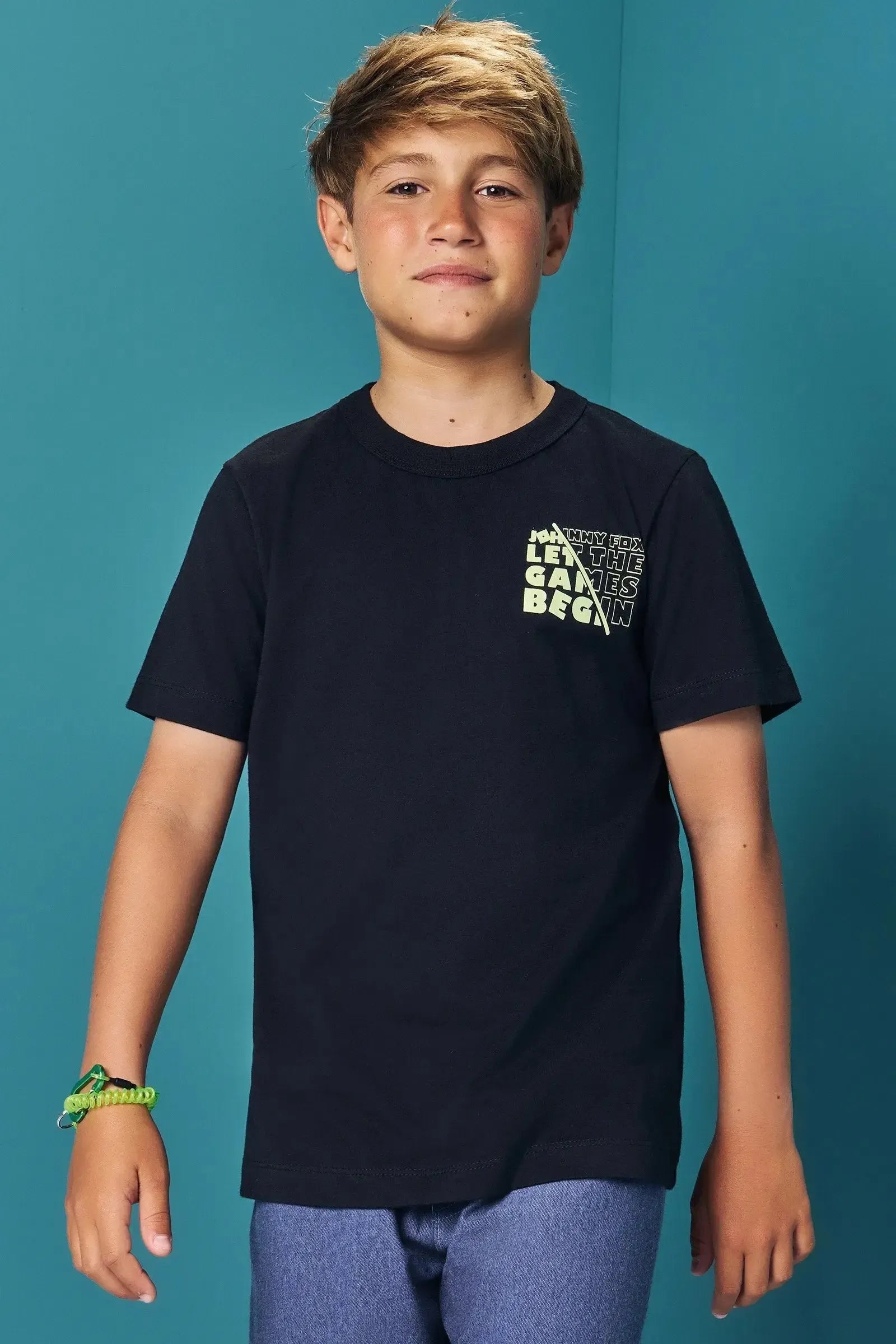 Camiseta em Meia Malha 83271 Johnny Fox Teen Menino