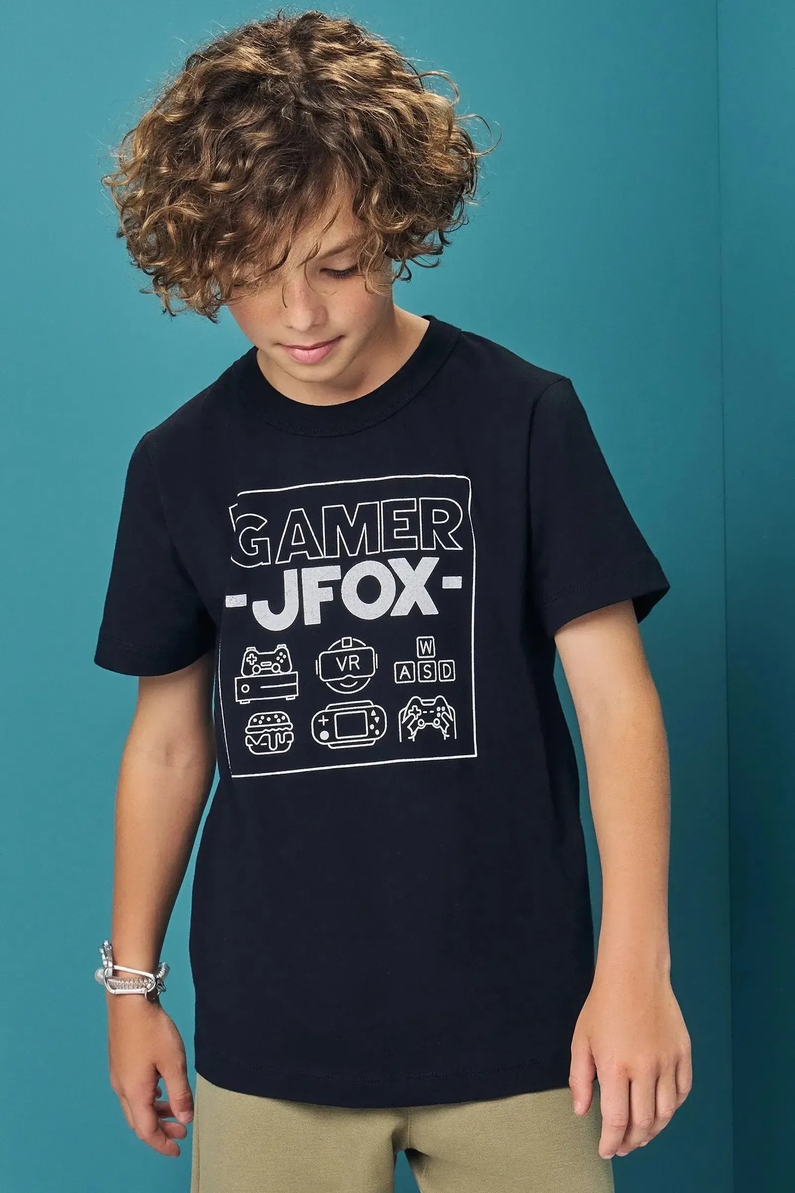 Camiseta em Meia Malha 83274 Johnny Fox Teen Menino
