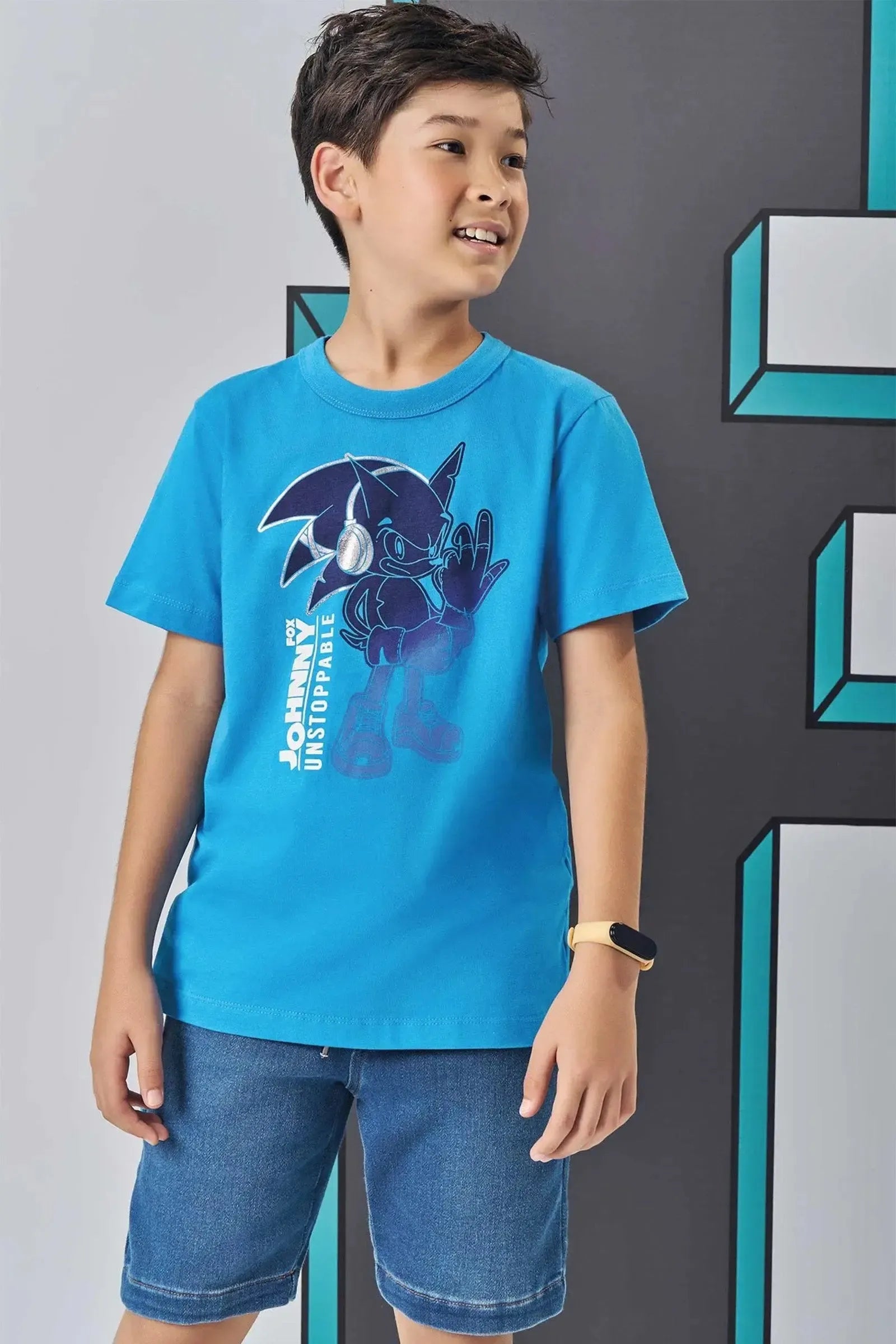 Camiseta em Meia Malha 83283 Johnny Fox Teen Menino