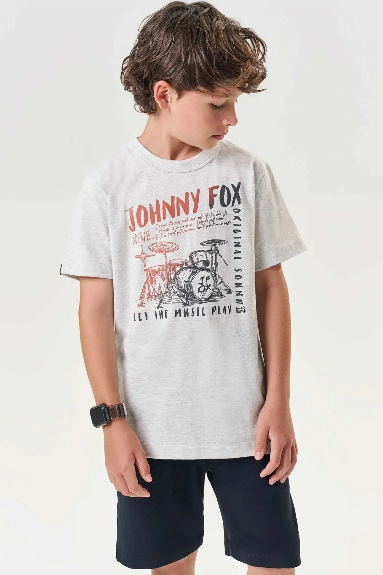 Camiseta em Meia Malha 83296 Johnny Fox Teen Menino