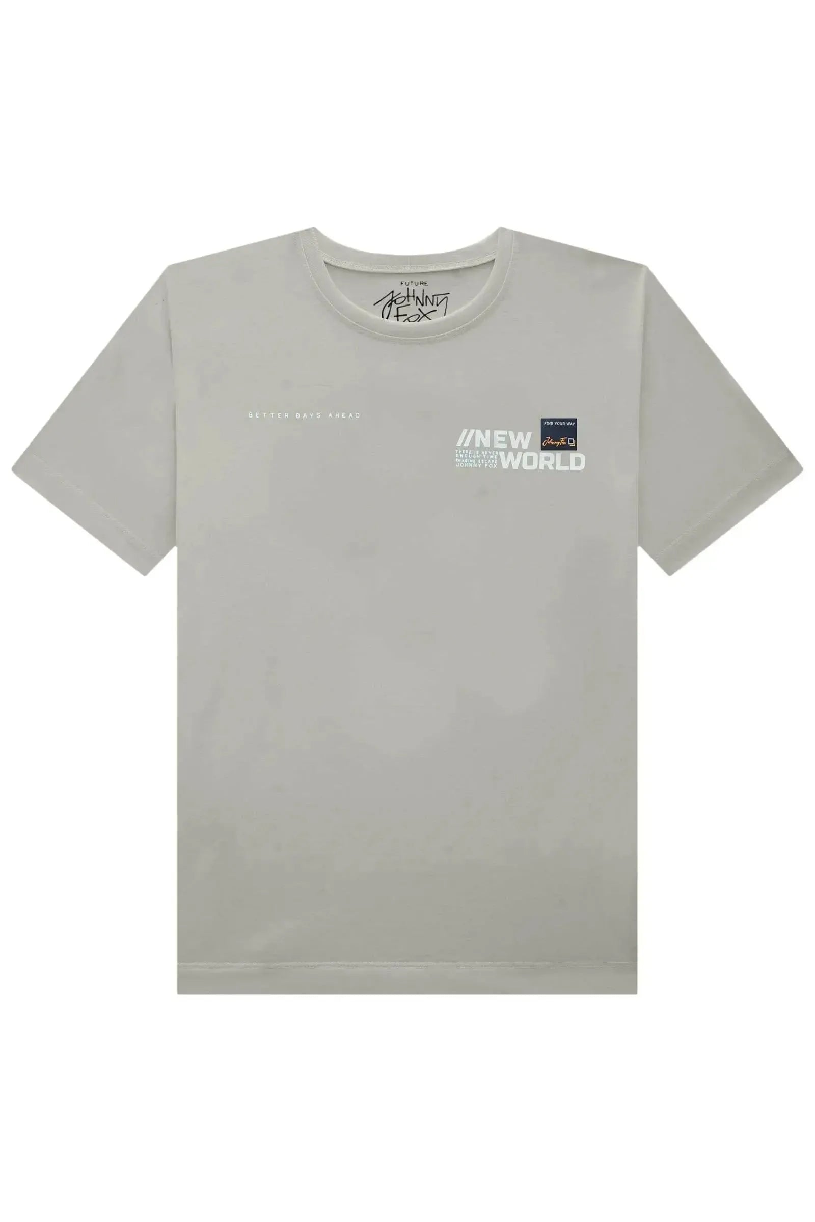 Camiseta em Meia Malha 83302 Johnny Fox Teen Menino