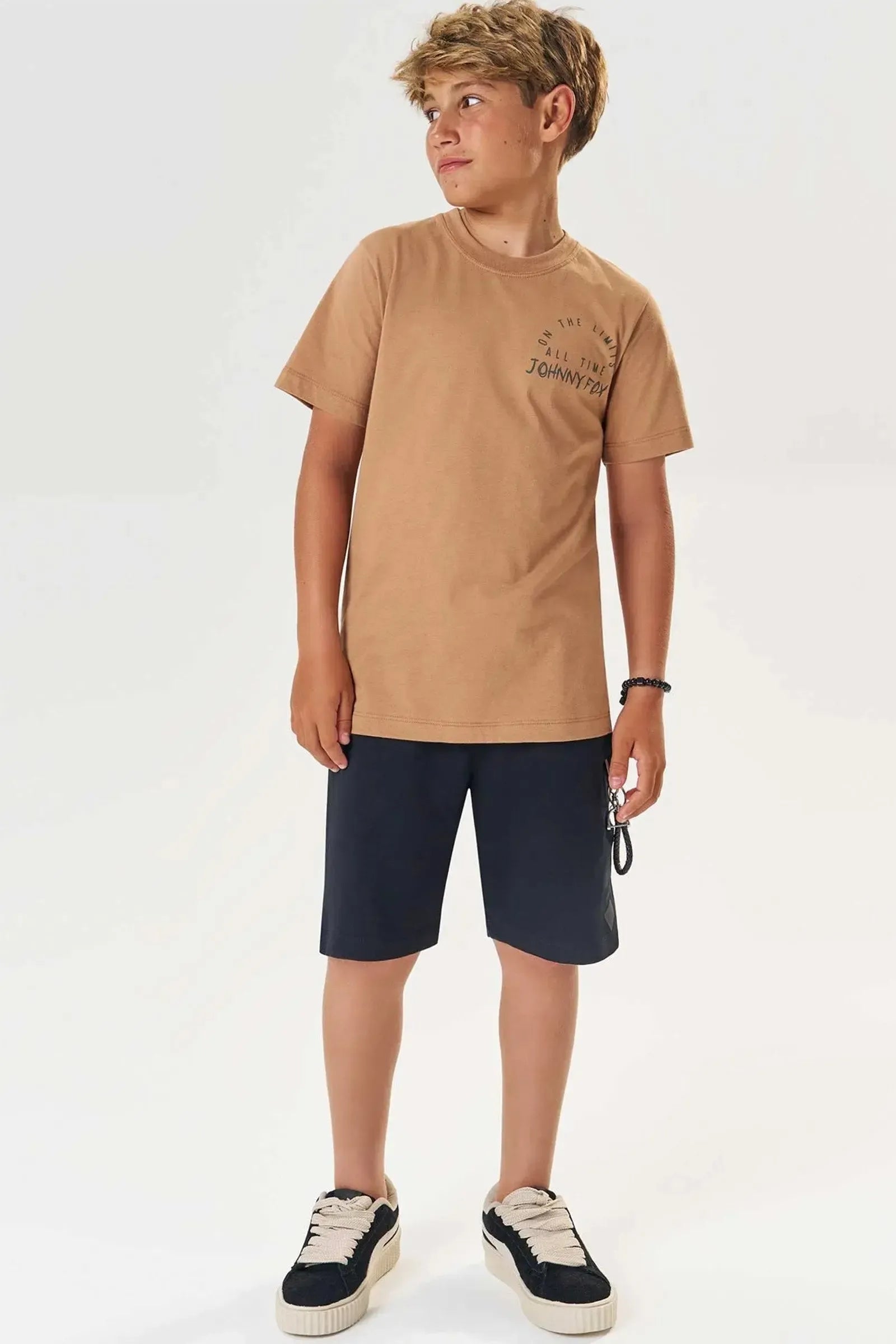 Camiseta em Meia Malha 83420 Johnny Fox Teen Menino