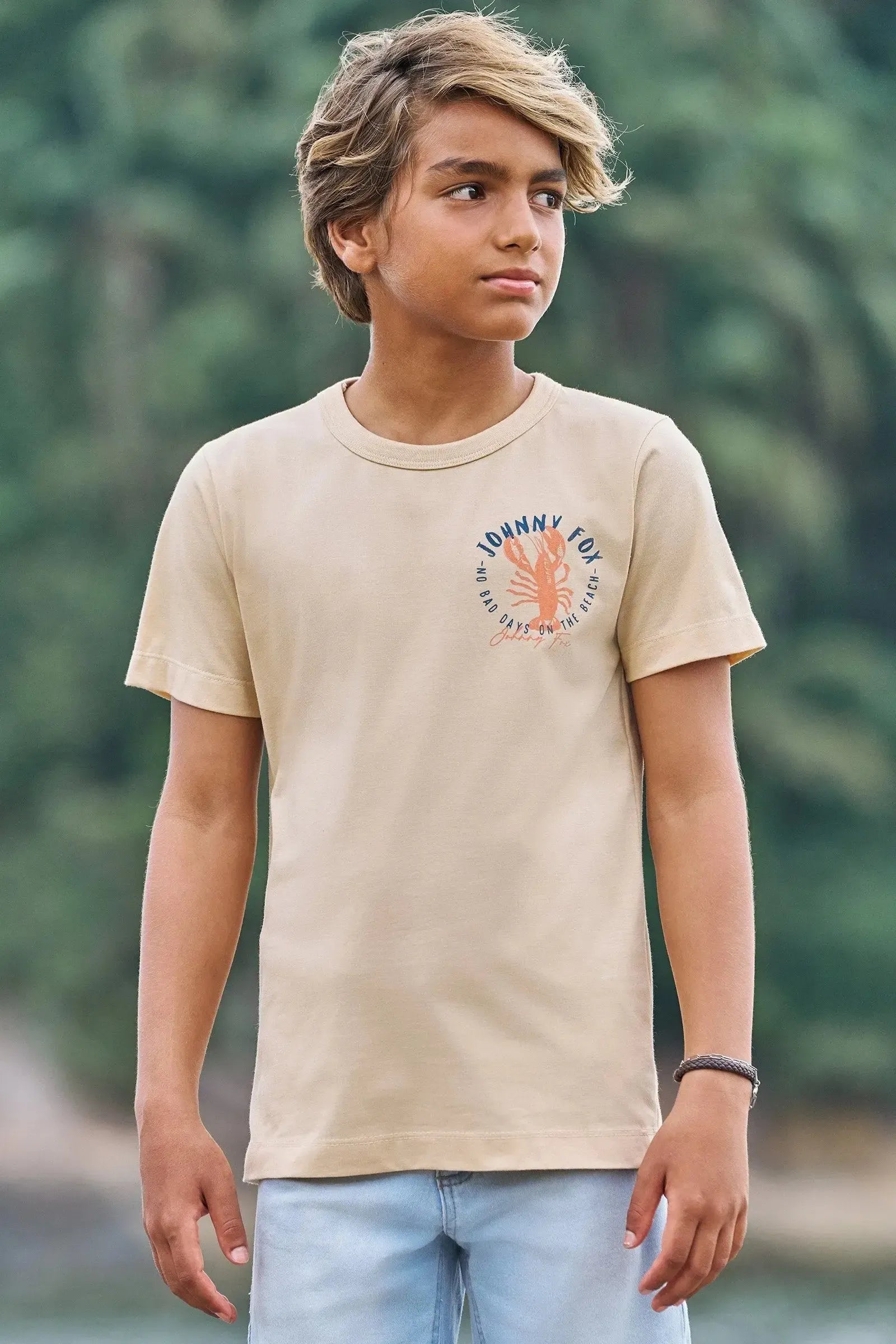 Camiseta em Meia Malha 83572 Johnny Fox Teen Menino