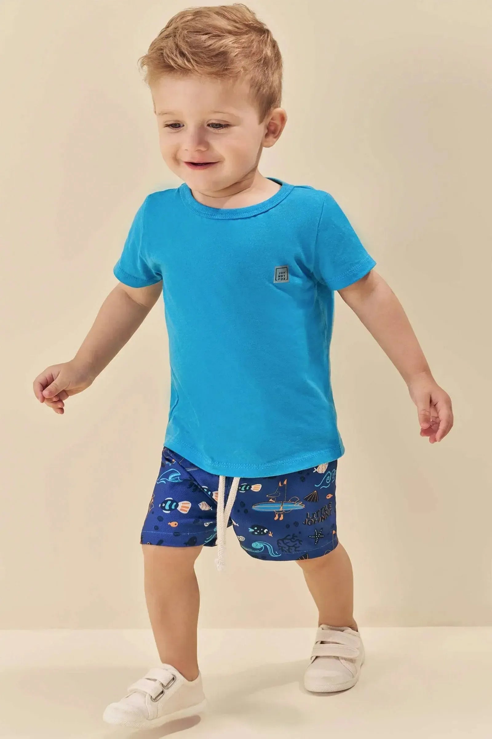 Camiseta em Meia Malha 84268 Johnny Fox Bebê Menino
