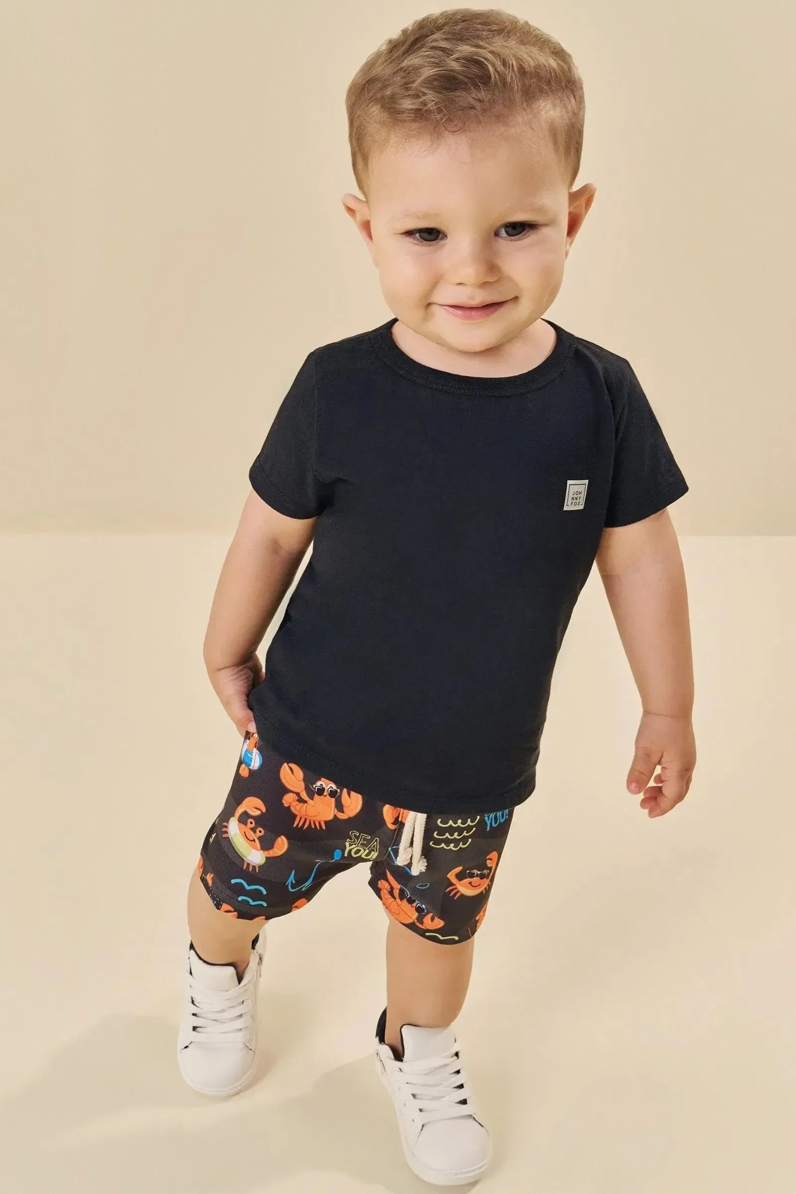 Camiseta em Meia Malha 84268 Johnny Fox Bebê Menino