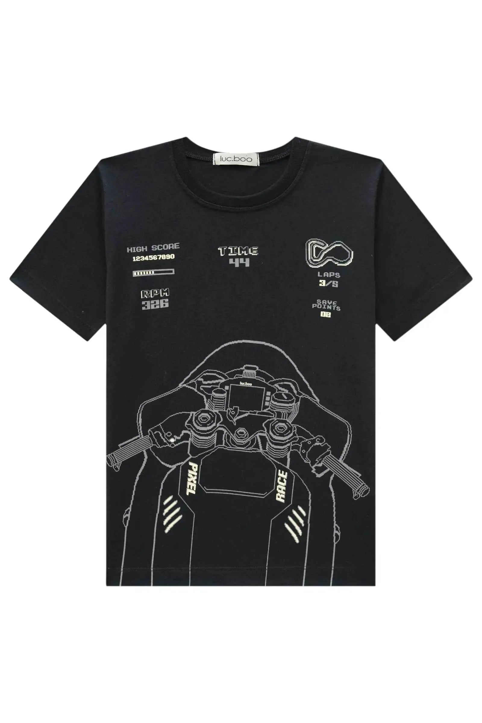 Camiseta em Meia Malha 84457 LucBoo Infantil Menino
