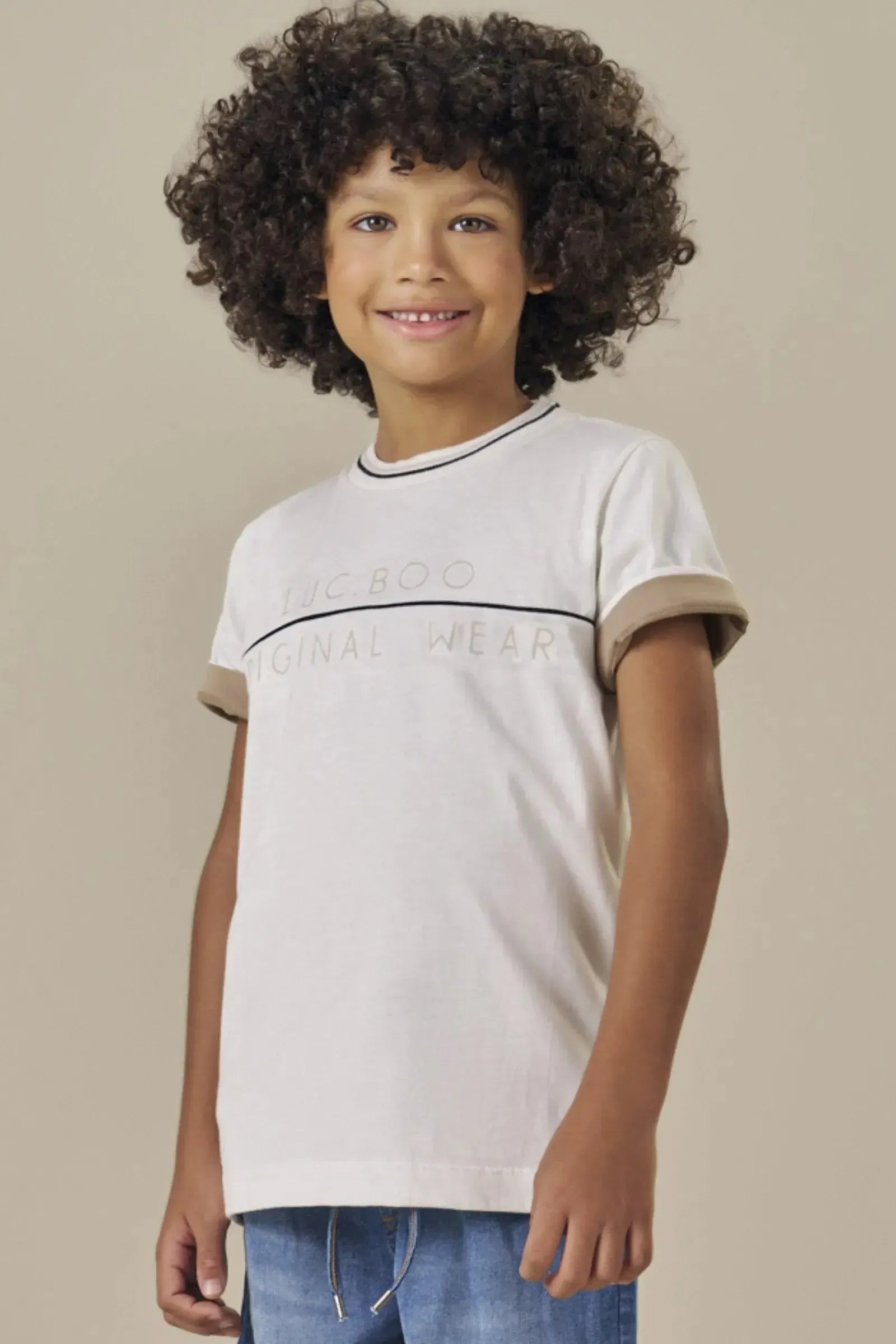 Camiseta em Meia Malha 84552 LucBoo Infantil Menino