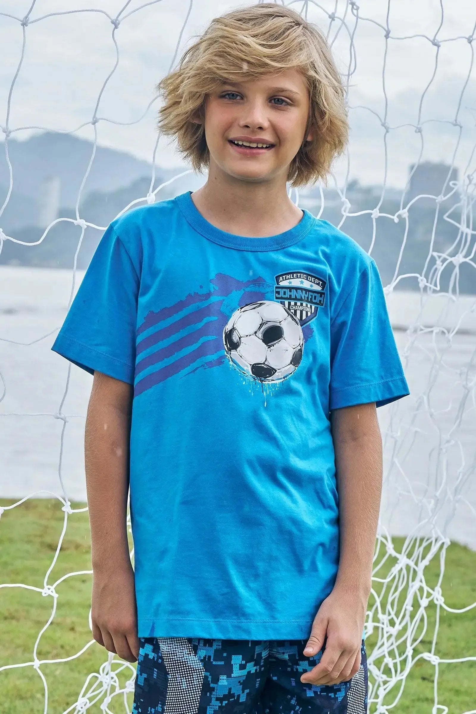 Camiseta em Meia Malha 85629 Johnny Fox Teen Menino