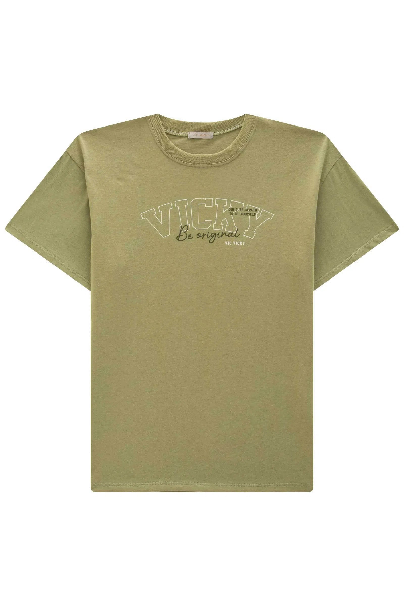 Camiseta Over em Meia Malha 82692 Vic&Vicky