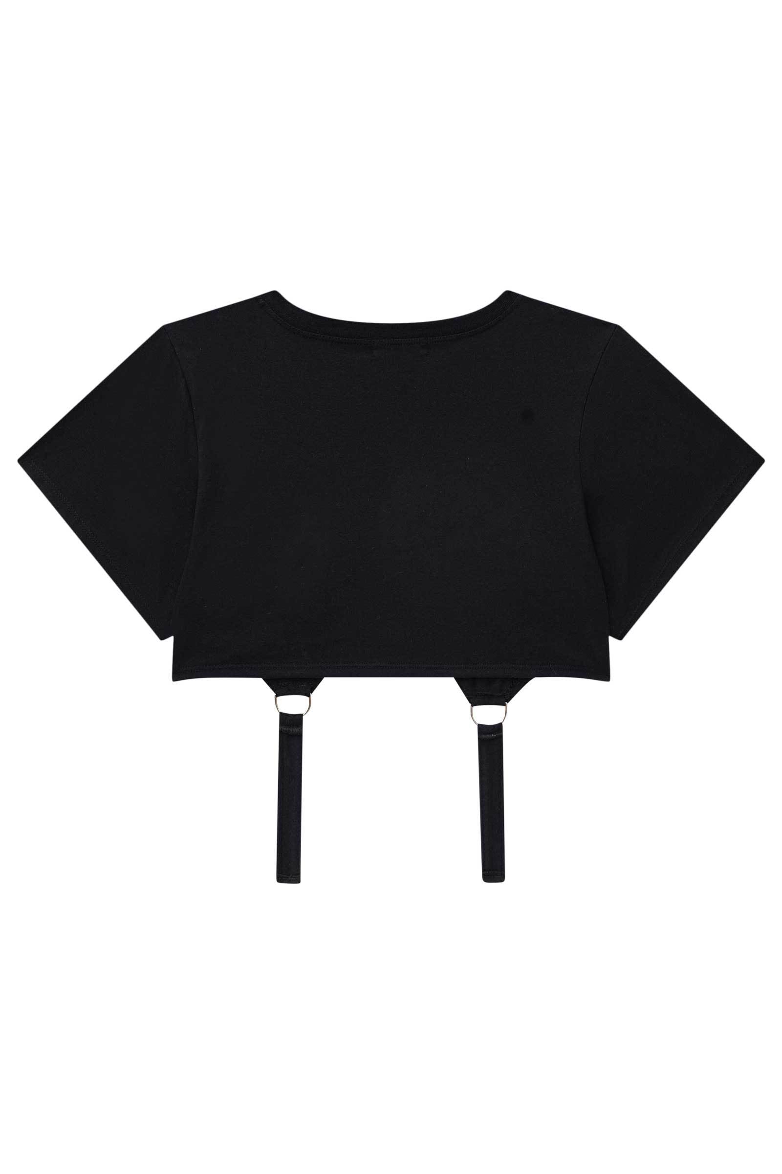 Camiseta Top Cropped Over em Meia Malha 73822 Vic&Vicky