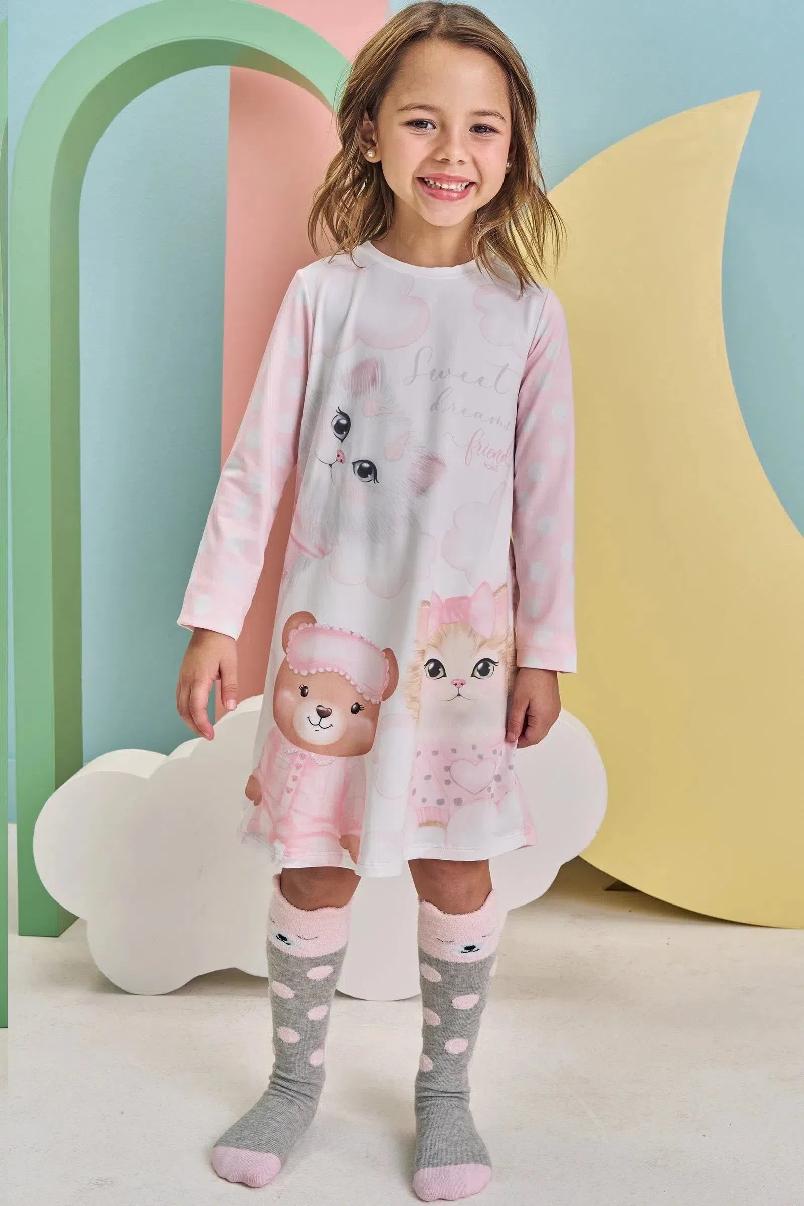 Camisola em Malha Comfy 81378 Kukiê Infantil Menina