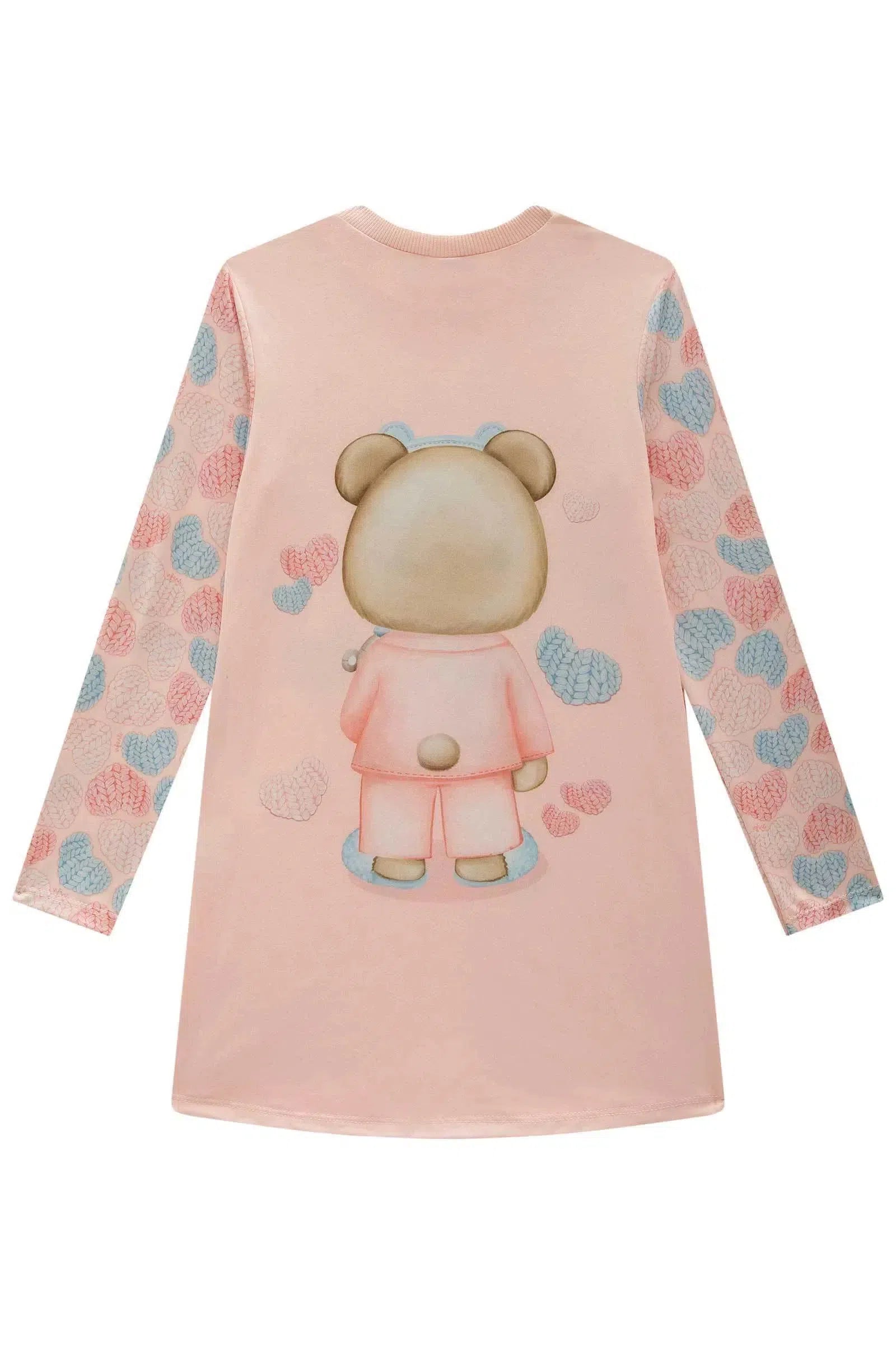 Camisola Manga Longa em Malha Comfy. Acompanha Máscara. 80879 Infanti Infantil Menina