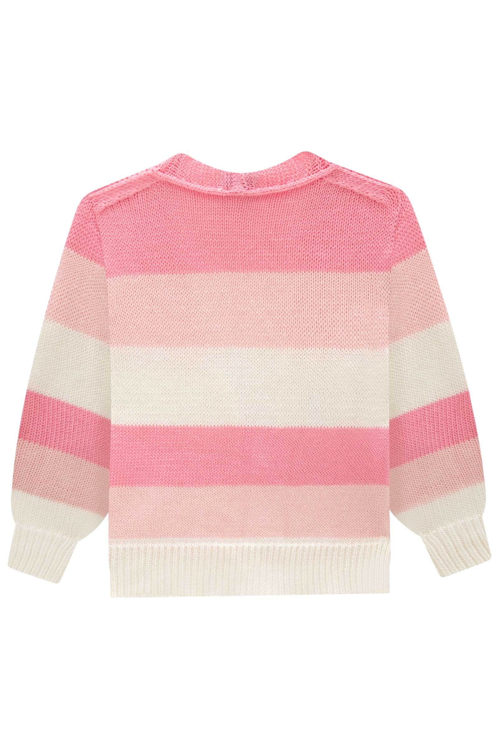 Cardigan em Tricot 100% Algodão 78568 Infanti Bebê Menina