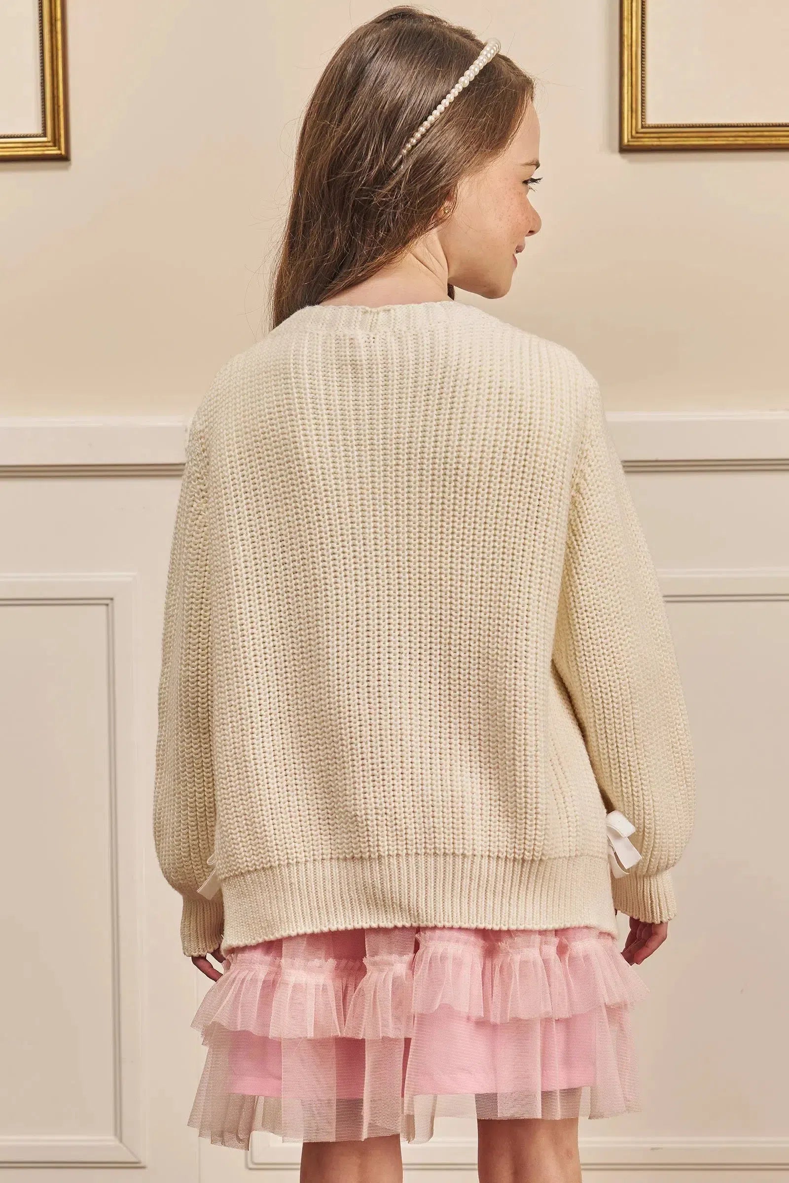 Cardigan em Tricot 100% Algodão 78603 Kukiê Infantil Menina