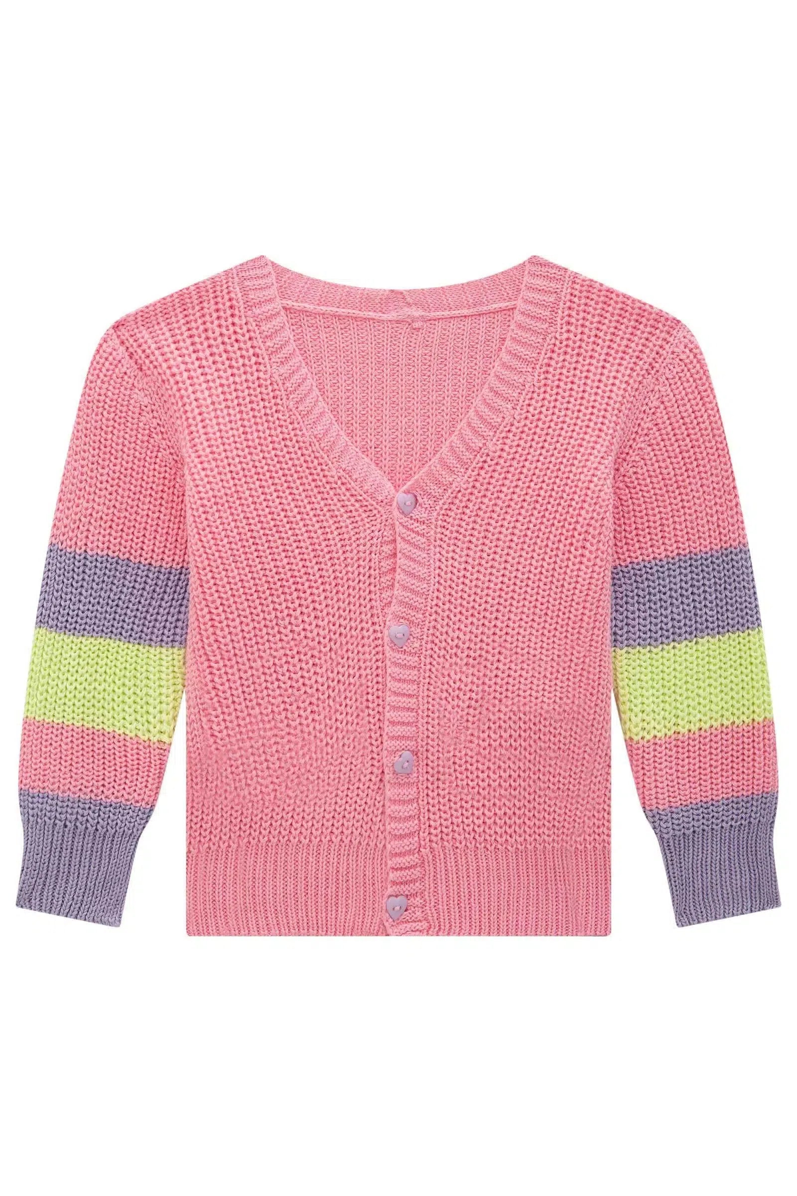 Cardigan em Tricot 100% Algodão 78648 Kukiê Bebê Menina