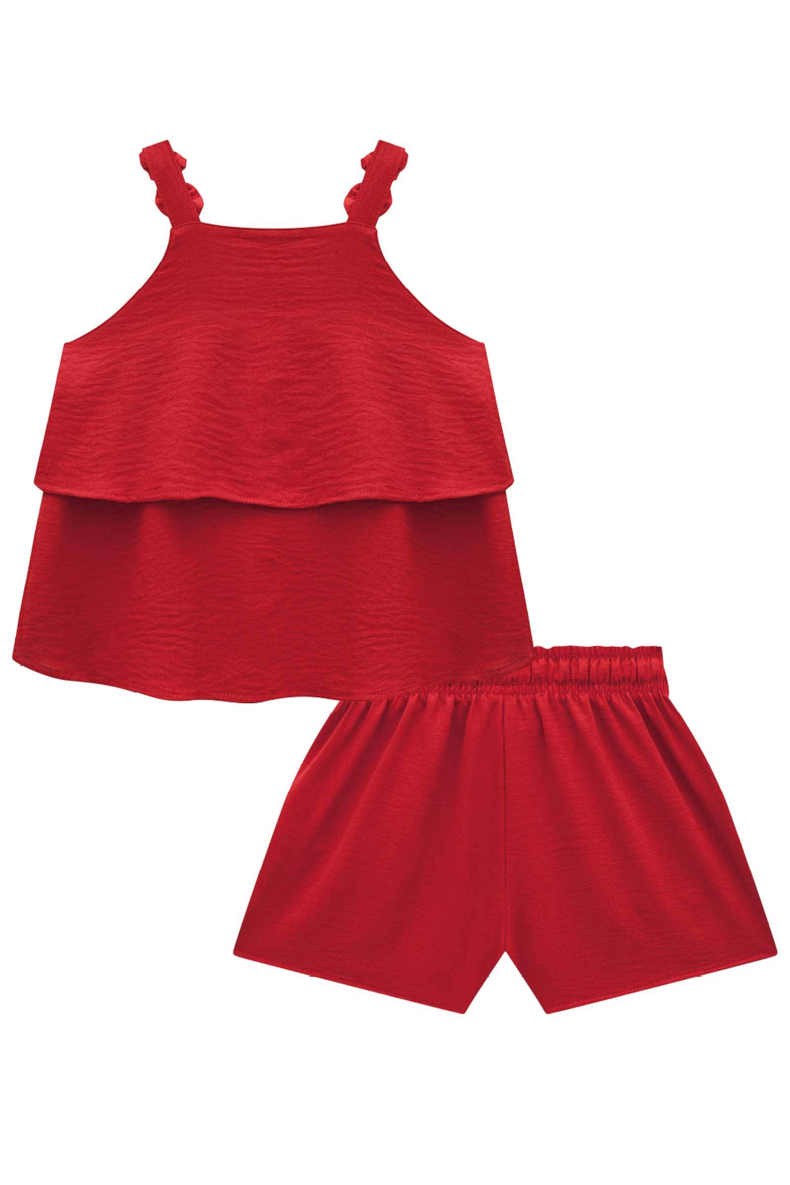 Conjunto de Bata e Shorts em Air Flow 77940 Kukiê