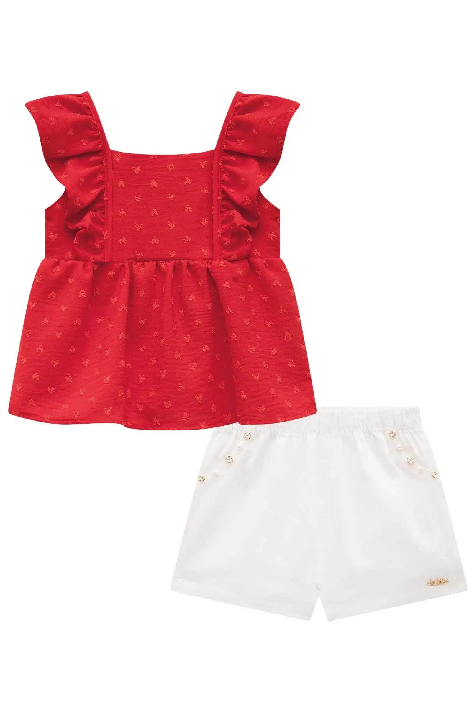 Conjunto de Bata em Air Flow Textura e Shorts em Sarja com Elastano 74790 Kukiê