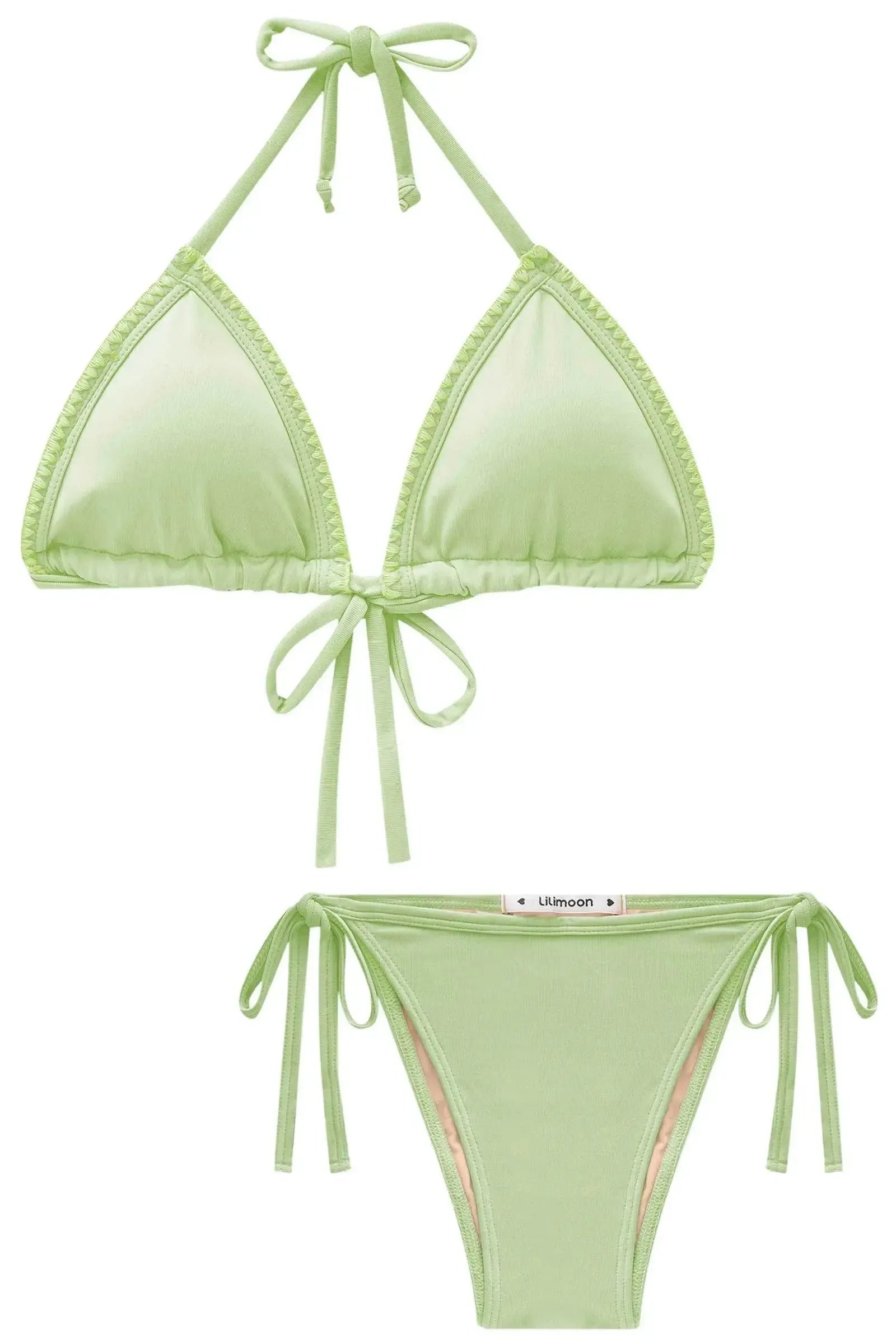 Conjunto de Biquíni com Top Cortininha e Calcinha Tradicional em Malha Poliamida UV Dry 50+ 85010 Lilimoon Teen Menina