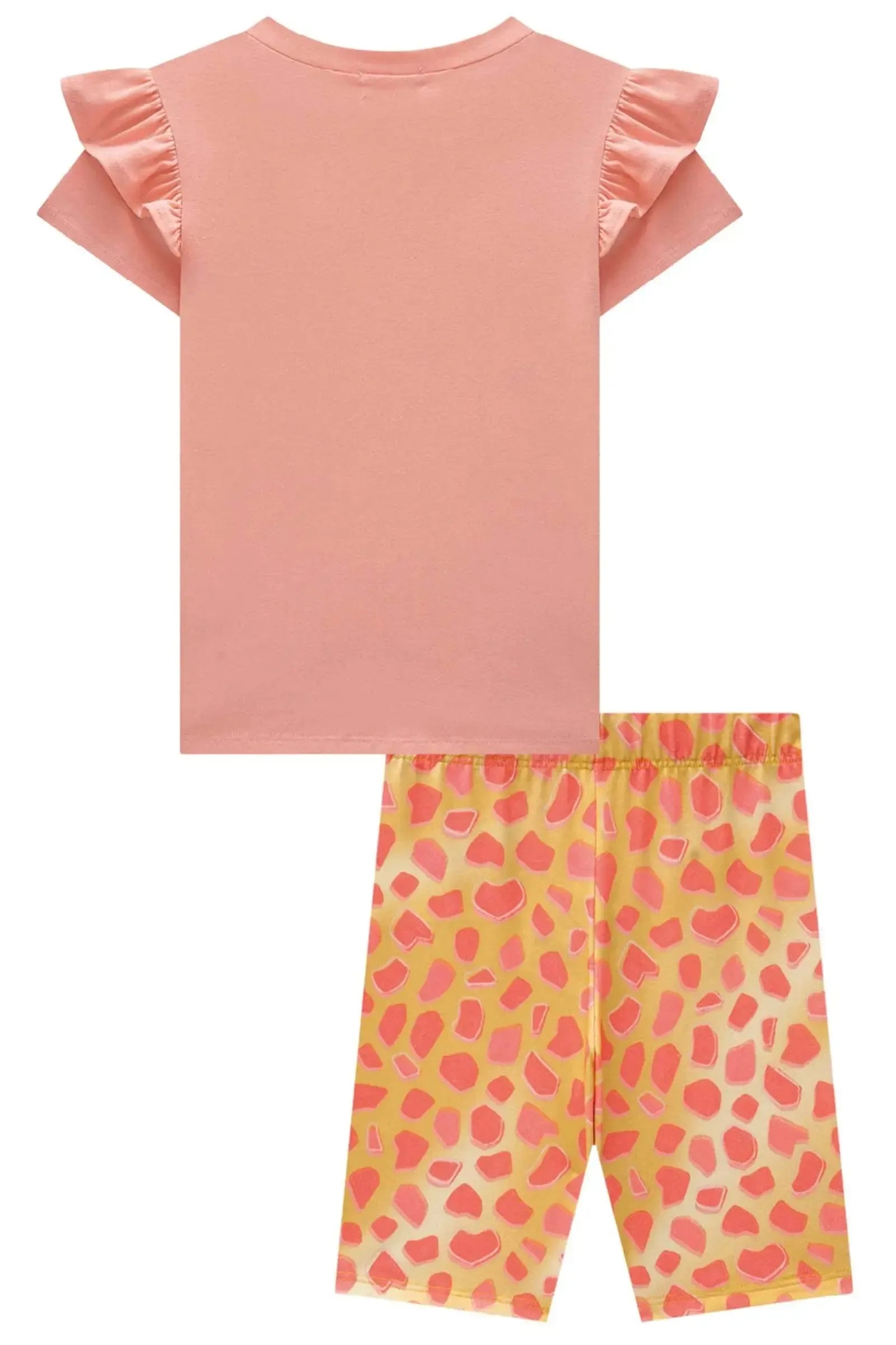Conjunto de Blusa Alongada em Meia Malha e Biker em Malha Power 82937 Infanti Infantil Menina