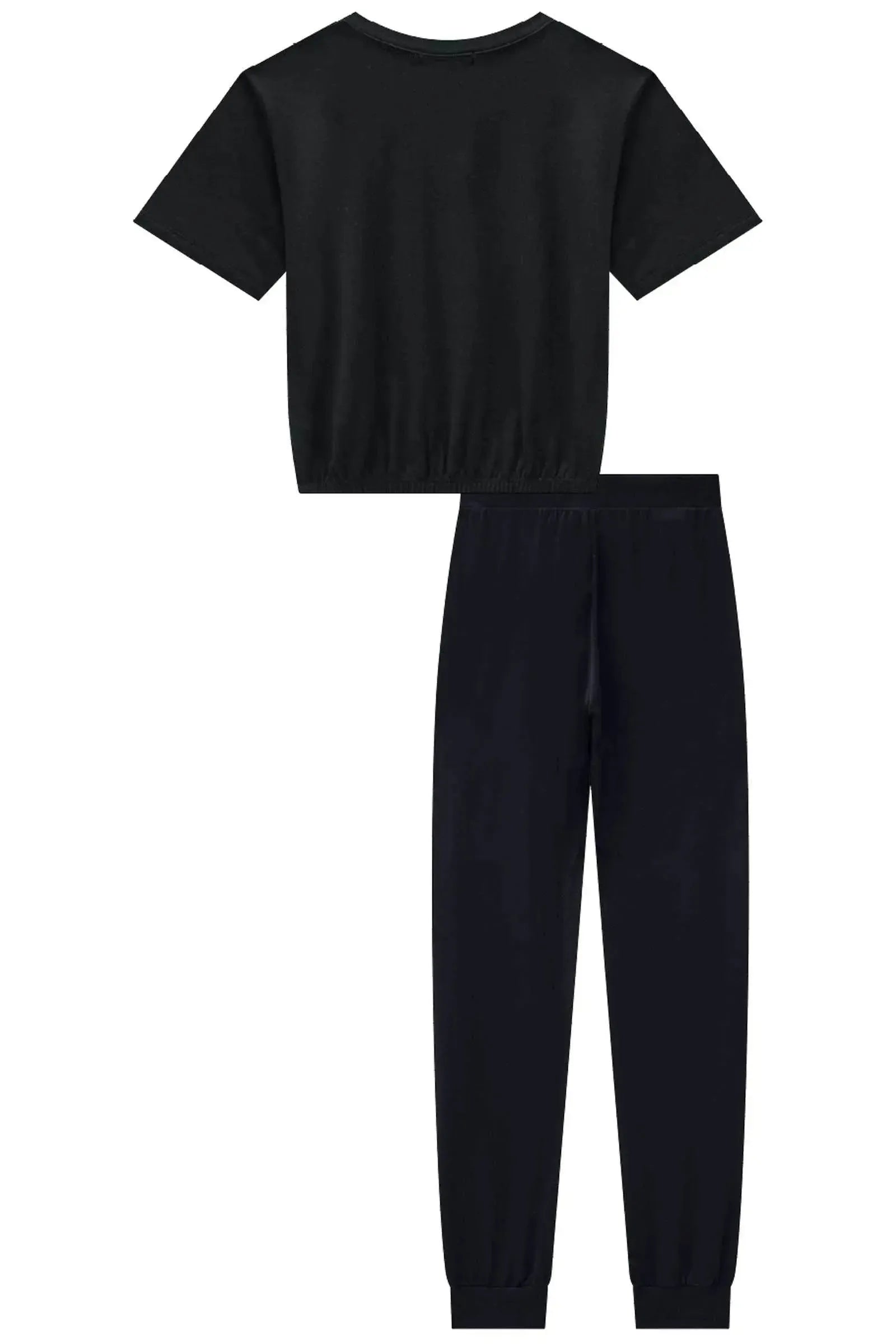 Conjunto de Blusa Boxy e Calça em Molevisco 84546 Lilimoon Teen Menina