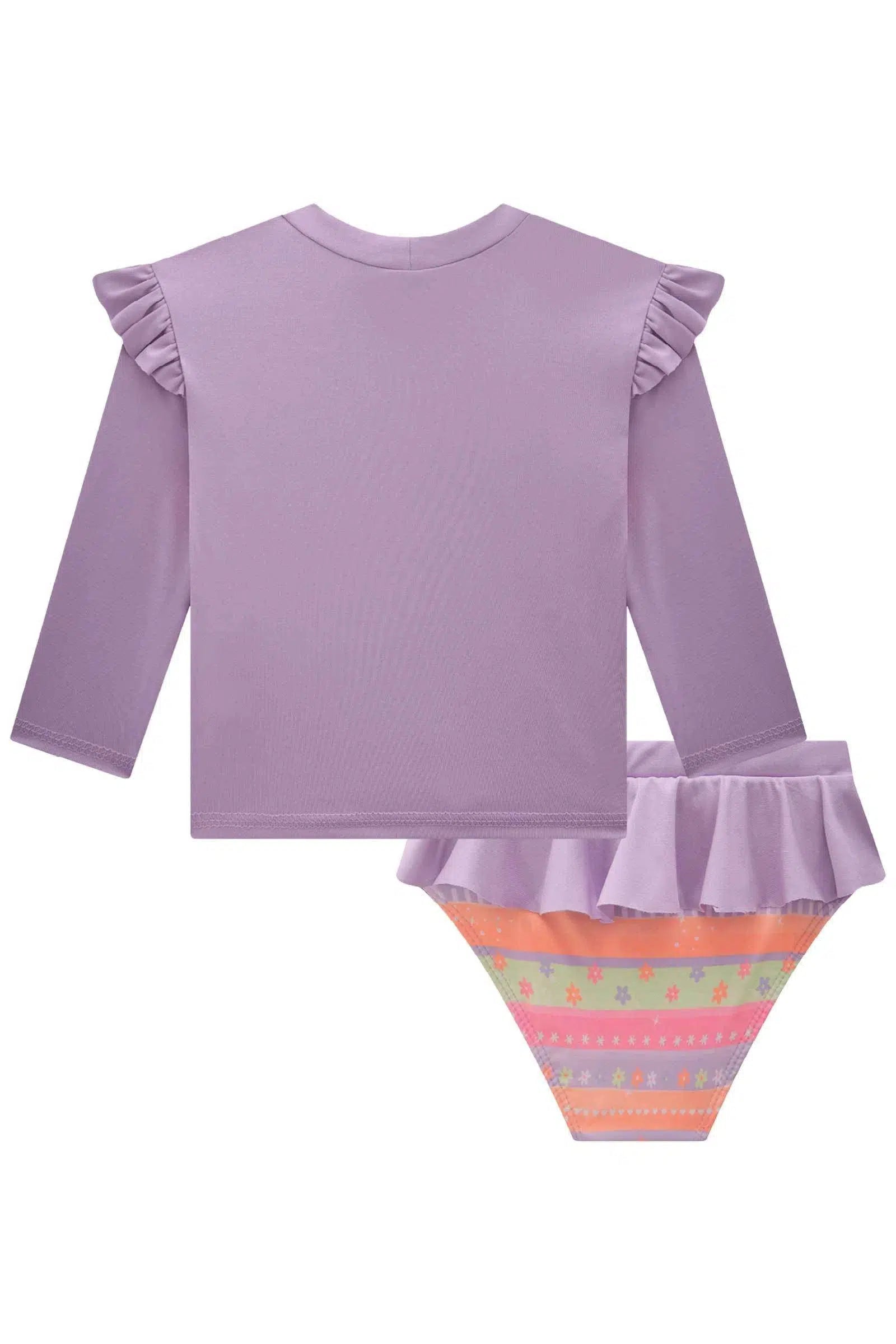 Conjunto Bebê de Blusa e Calcinha em Malha Uv Dry com Proteção Uv 50+ 81835 Infanti