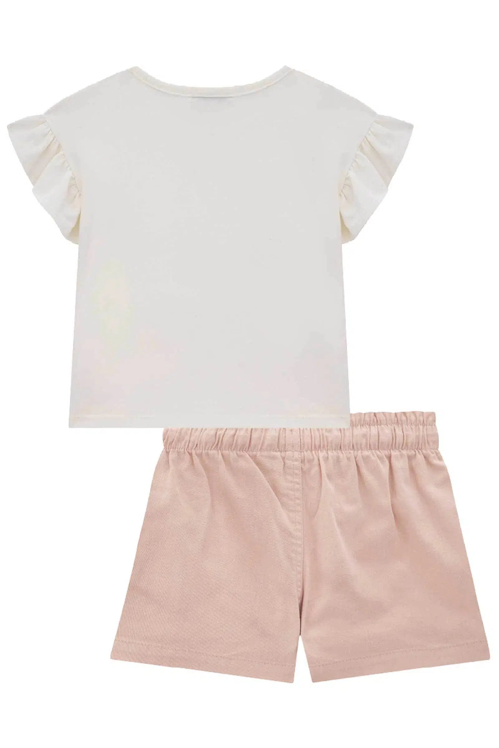 Conjunto de Blusa em Cotton e Shorts em Sarja Onix com Elastano 78505 Infanti