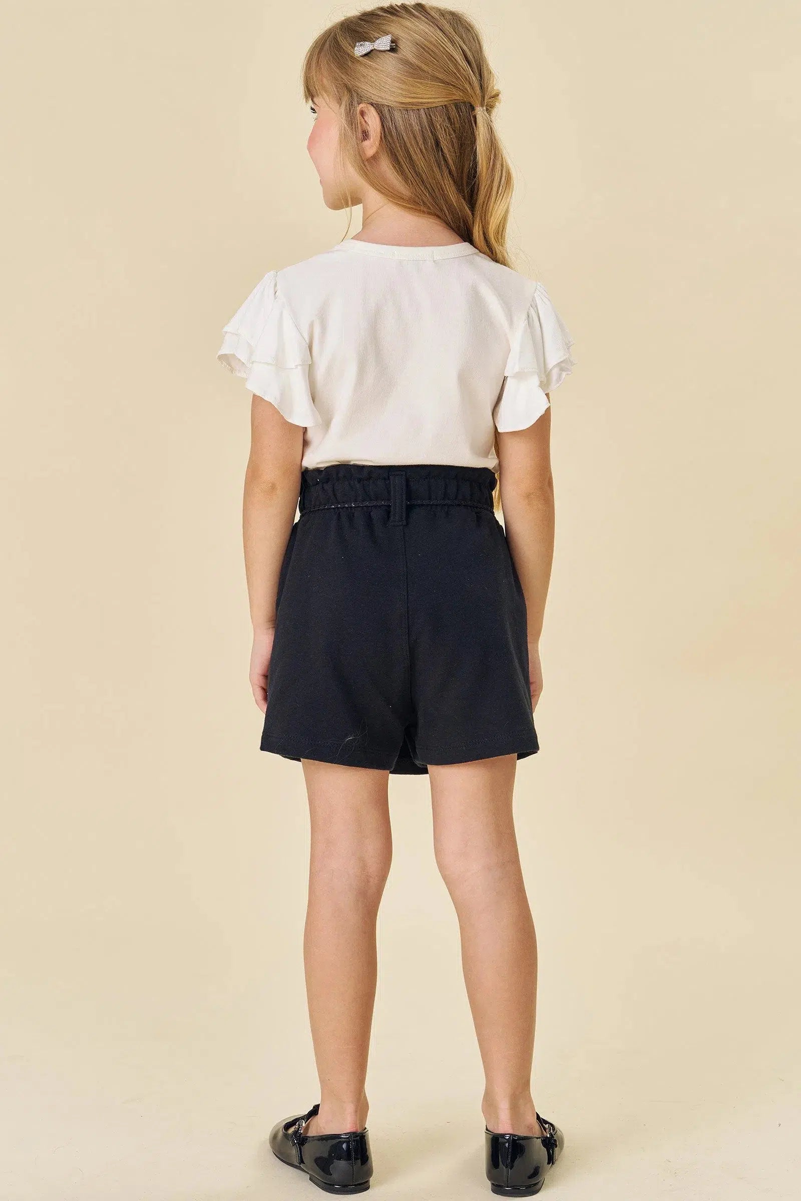 Conjunto Infantil de Blusa em Cotton e Viscose e Short Saia em Molecotton 81529 Infanti