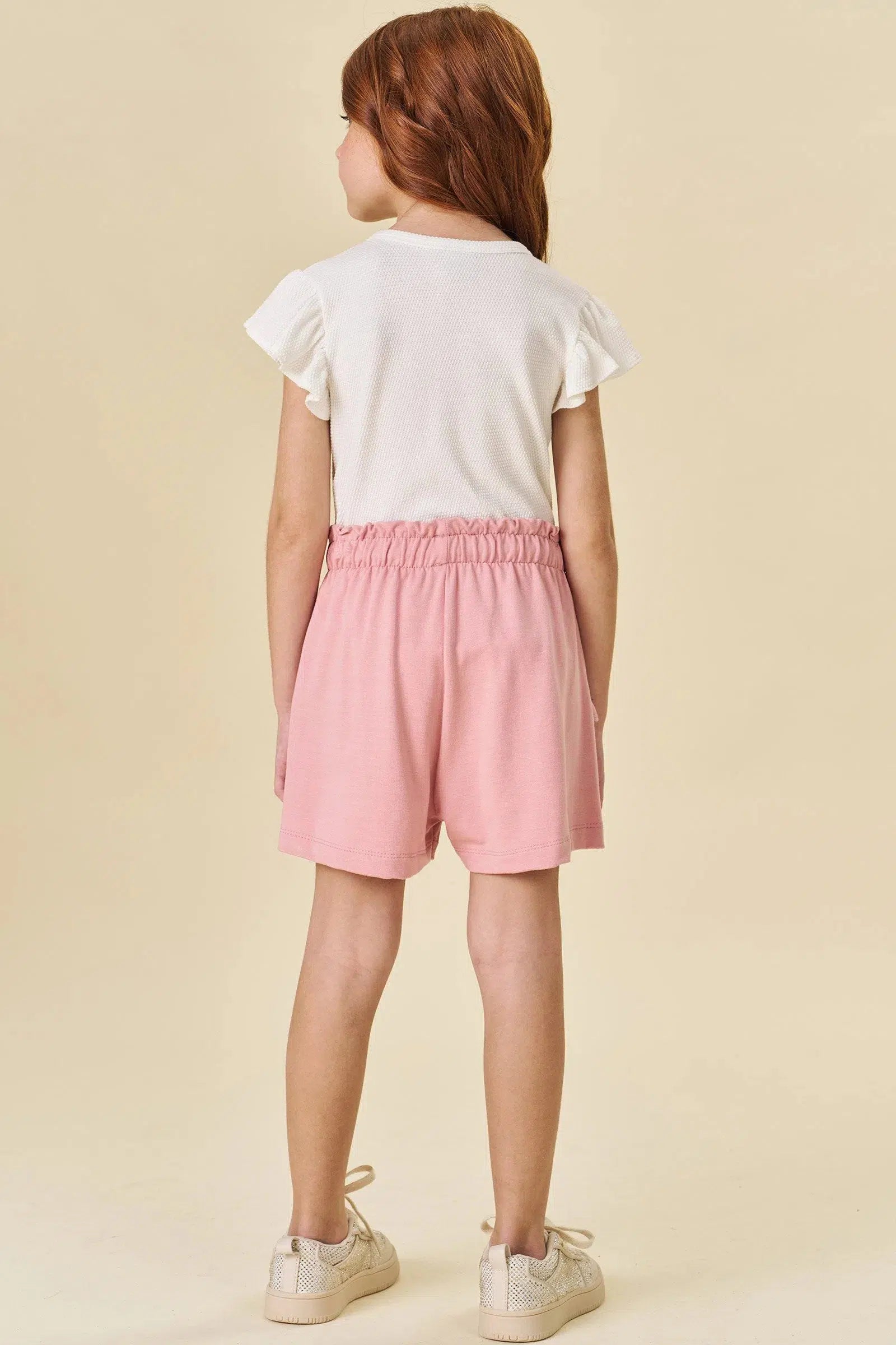 Conjunto Infantil de Blusa em Malha Bee e Shorts em Molevisco 82178 Infanti