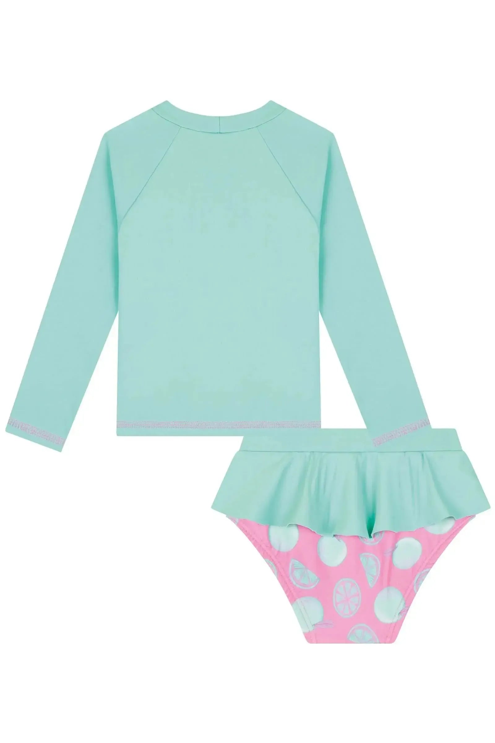 Conjunto de Blusa em Malha Poliamida e Calcinha em Malha com Proteção UV50+ 84178 Kukiê Bebê Menina