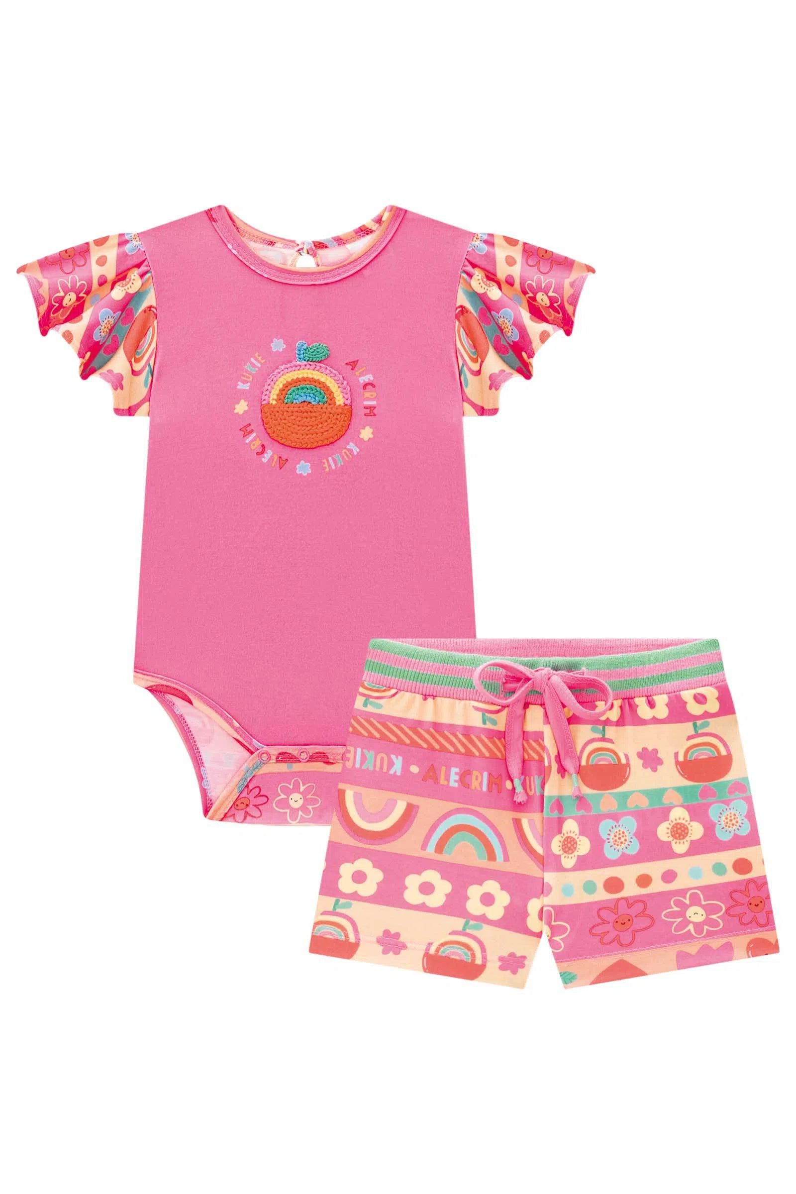 Conjunto de Body e Shorts em Malha Fresh 75304 Kukiê