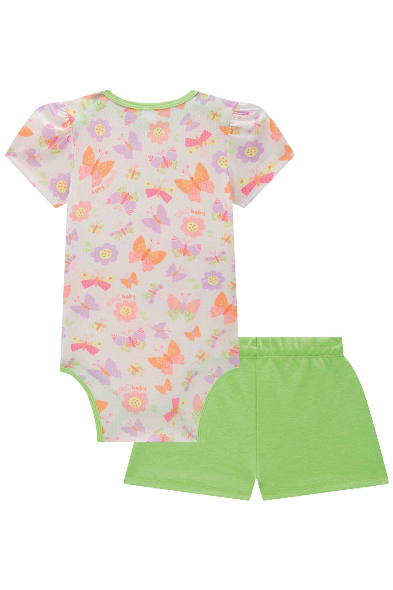 Conjunto de Body em Canelado e Shorts em Malha Blend 78229 Kukiê