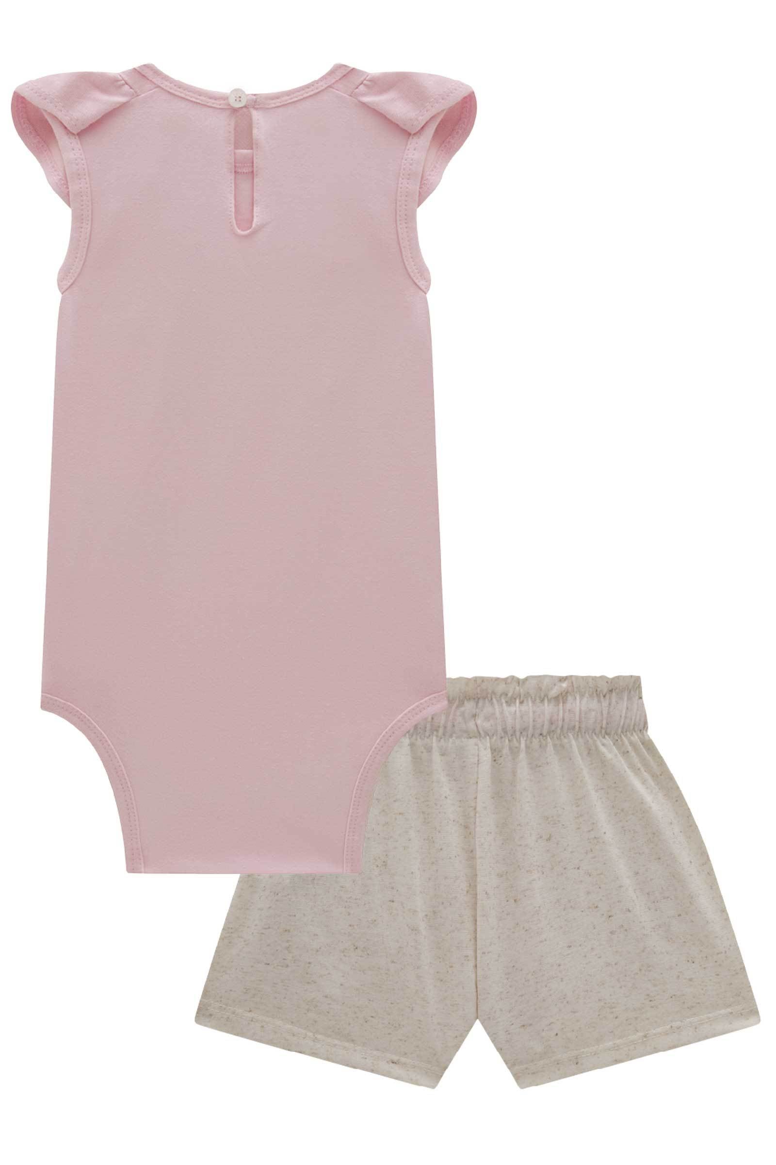 Conjunto de Body em Cotton e Shorts em Cotton 78132 Kukiê