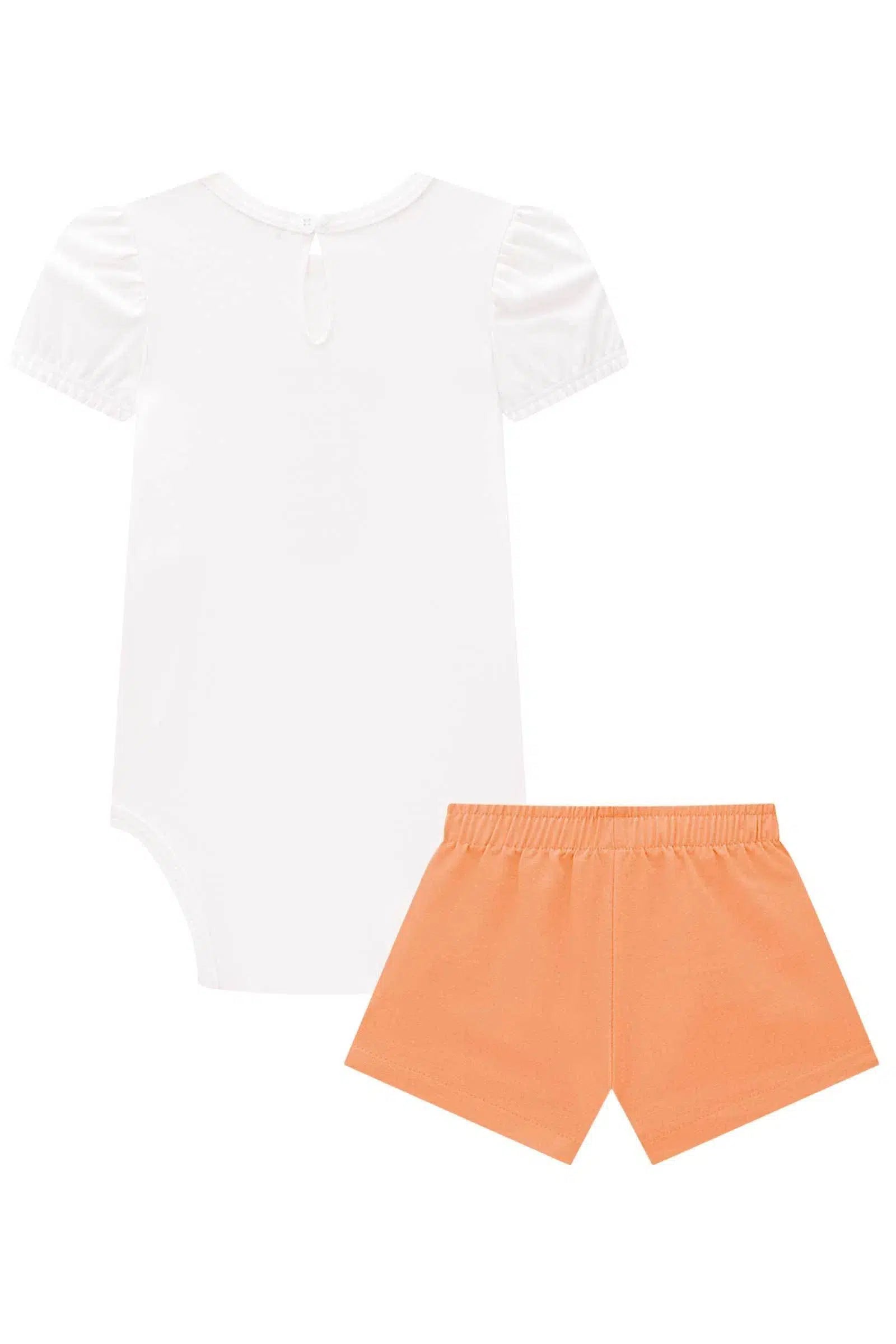 Conjunto de Body em Suedine e Shorts em Viscose Linho 74781 Kukiê