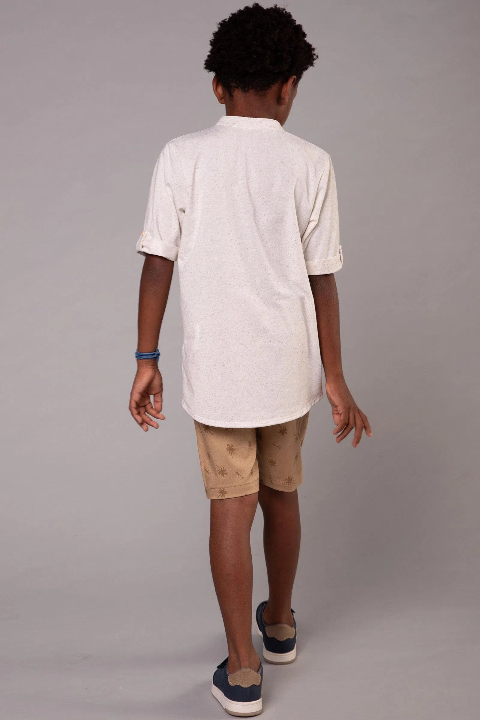Conjunto de Camisa em Cotton Linho e Bermuda em Sarja Stretch com Elastano 72576 LucBoo