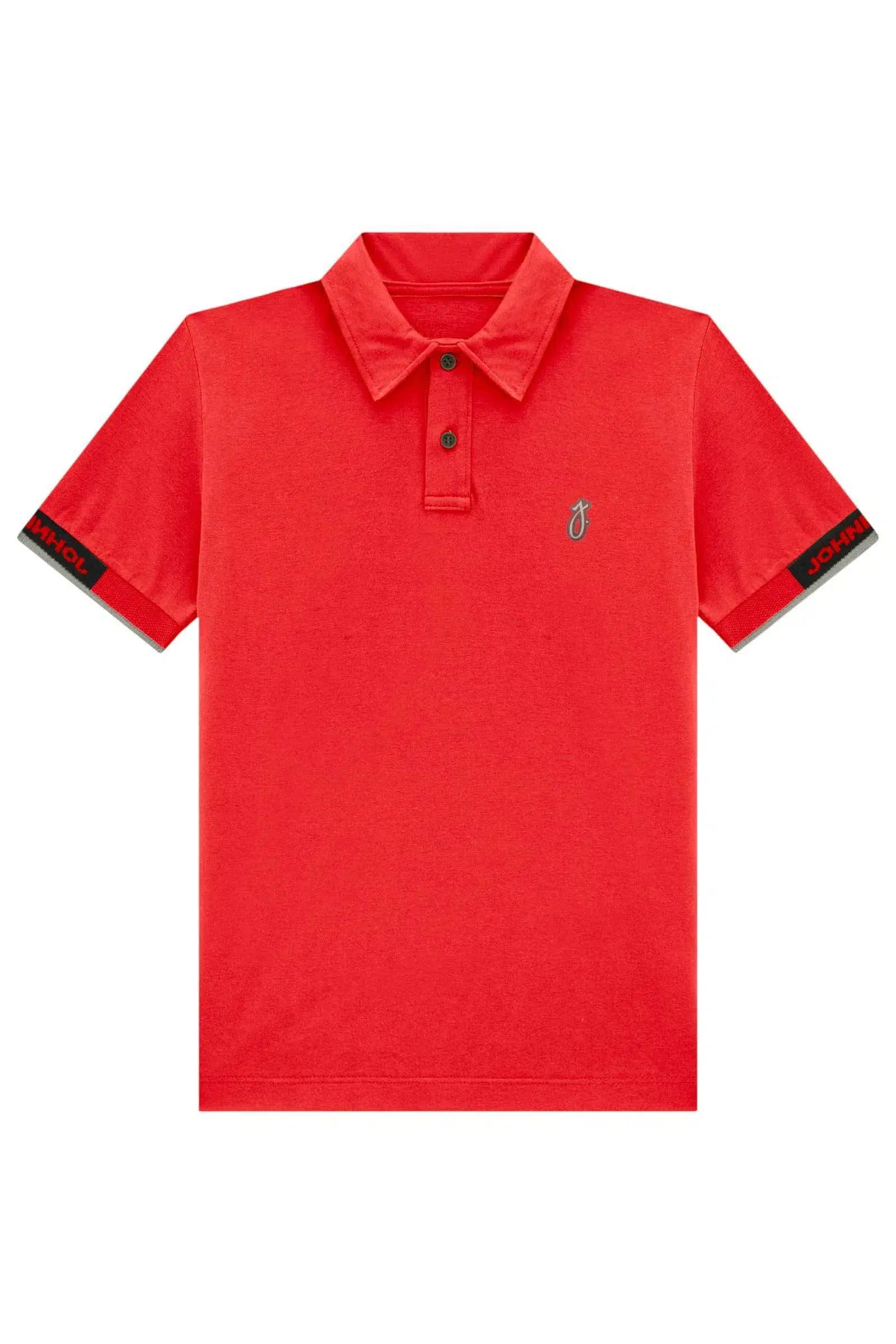 Conjunto de Camisa Polo em Meia Malha e Bermuda em Tecido com Elastano 82142 Johnny Fox