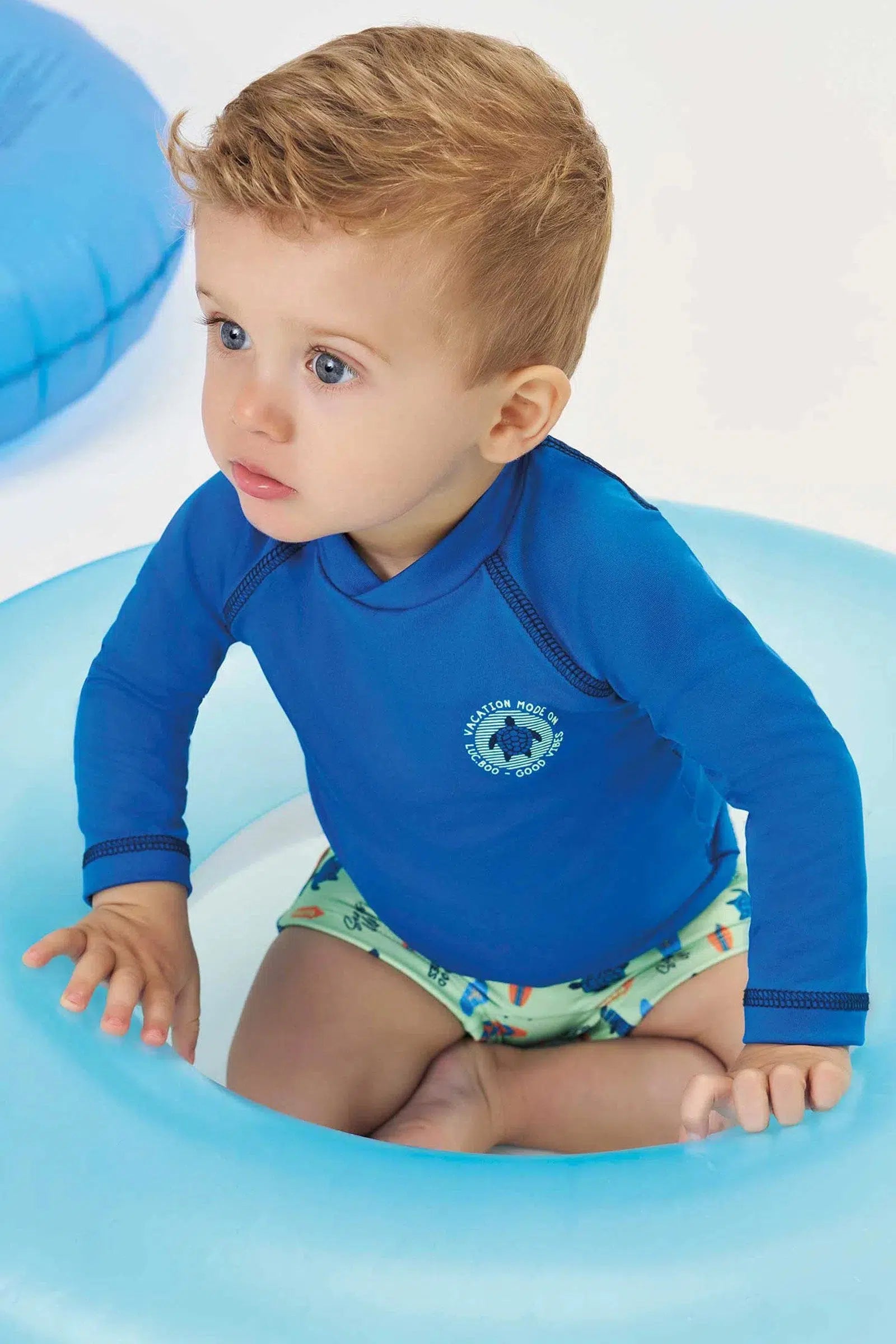 Conjunto Bebê Menino de Camiseta e Sunga em Malha Uv Dry com Proteção Uv 50+ 82365 LucBoo