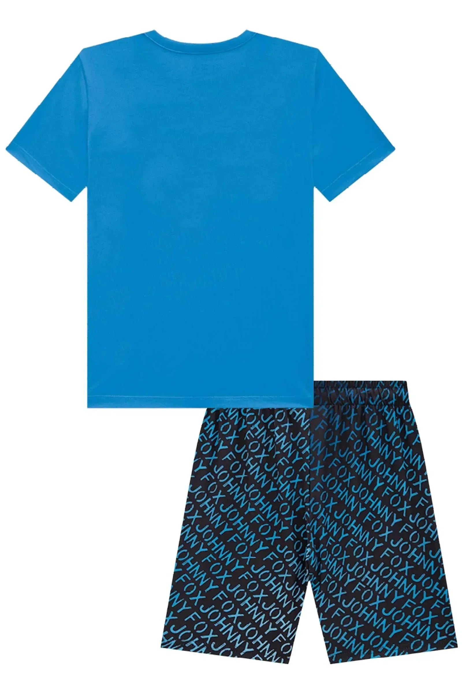 Conjunto de Camiseta em Meia Malha e Bermuda em Nylon Ergonomic com Elastano 83805 Johnny Fox Teen Menino