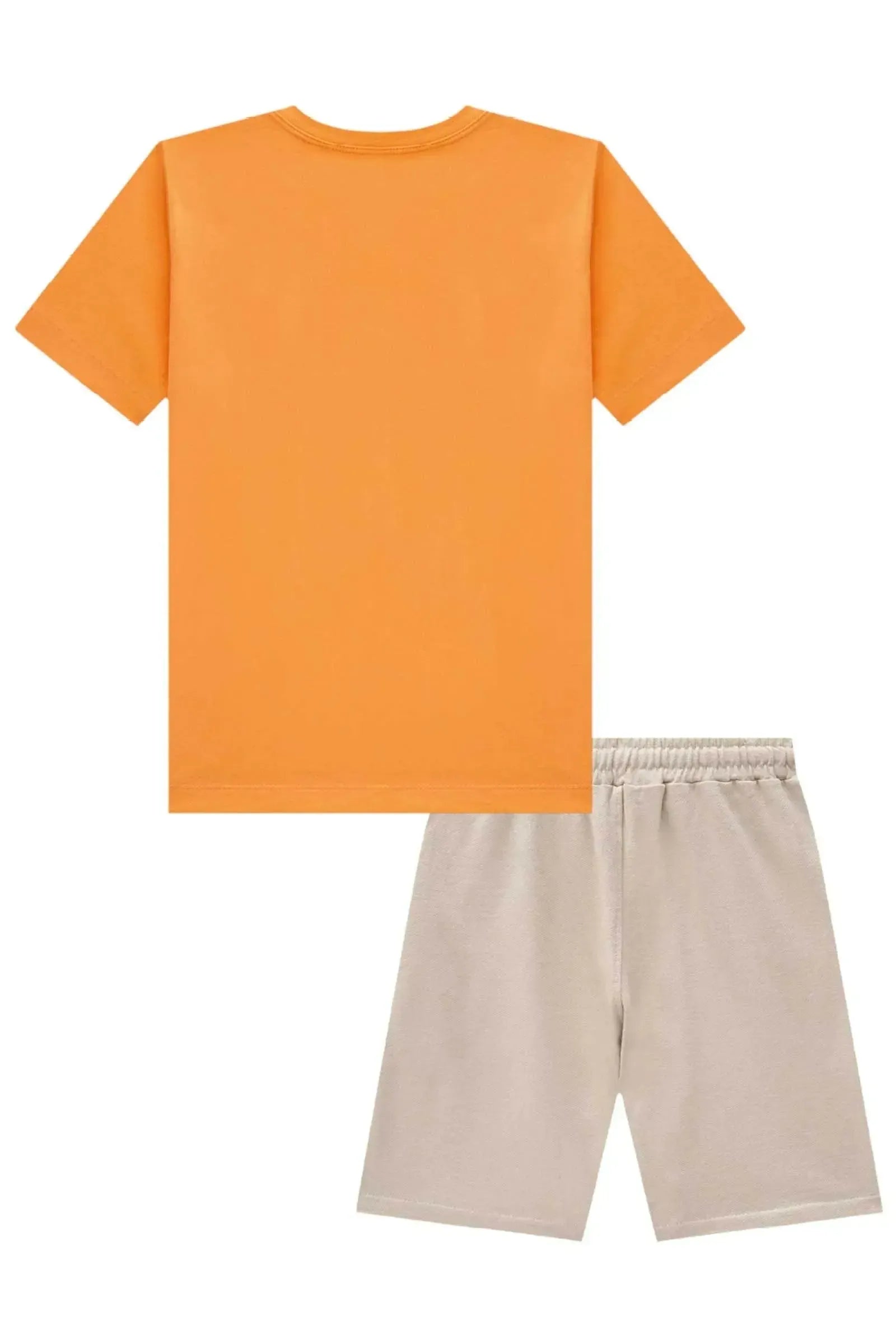 Conjunto de Camiseta em Meia Malha e Bermuda em Moletwill com Elastano 85063 Johnny Fox Teen Menino