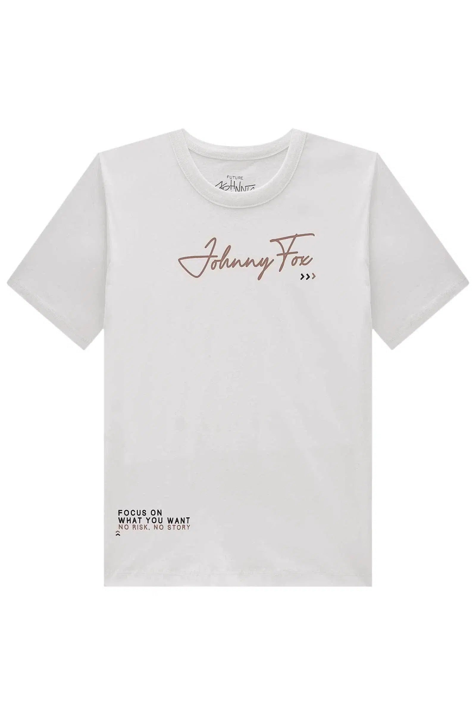 Conjunto de Camiseta em Meia Malha e Bermuda em Sarja com Elastano 82134 Johnny Fox