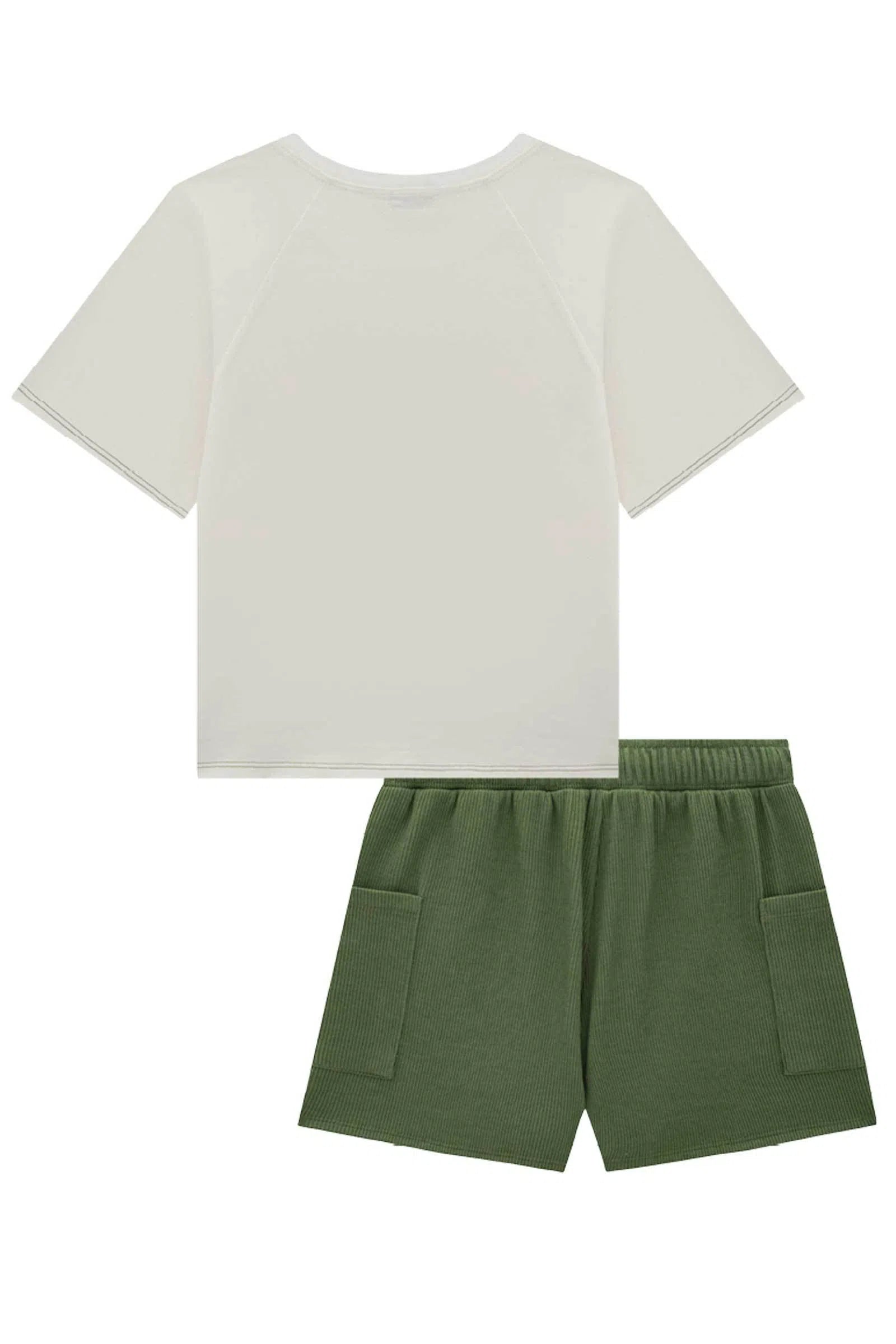 Conjunto de Camiseta em Meia Malha e Shorts em Soft Line 77738 Vic&Vicky