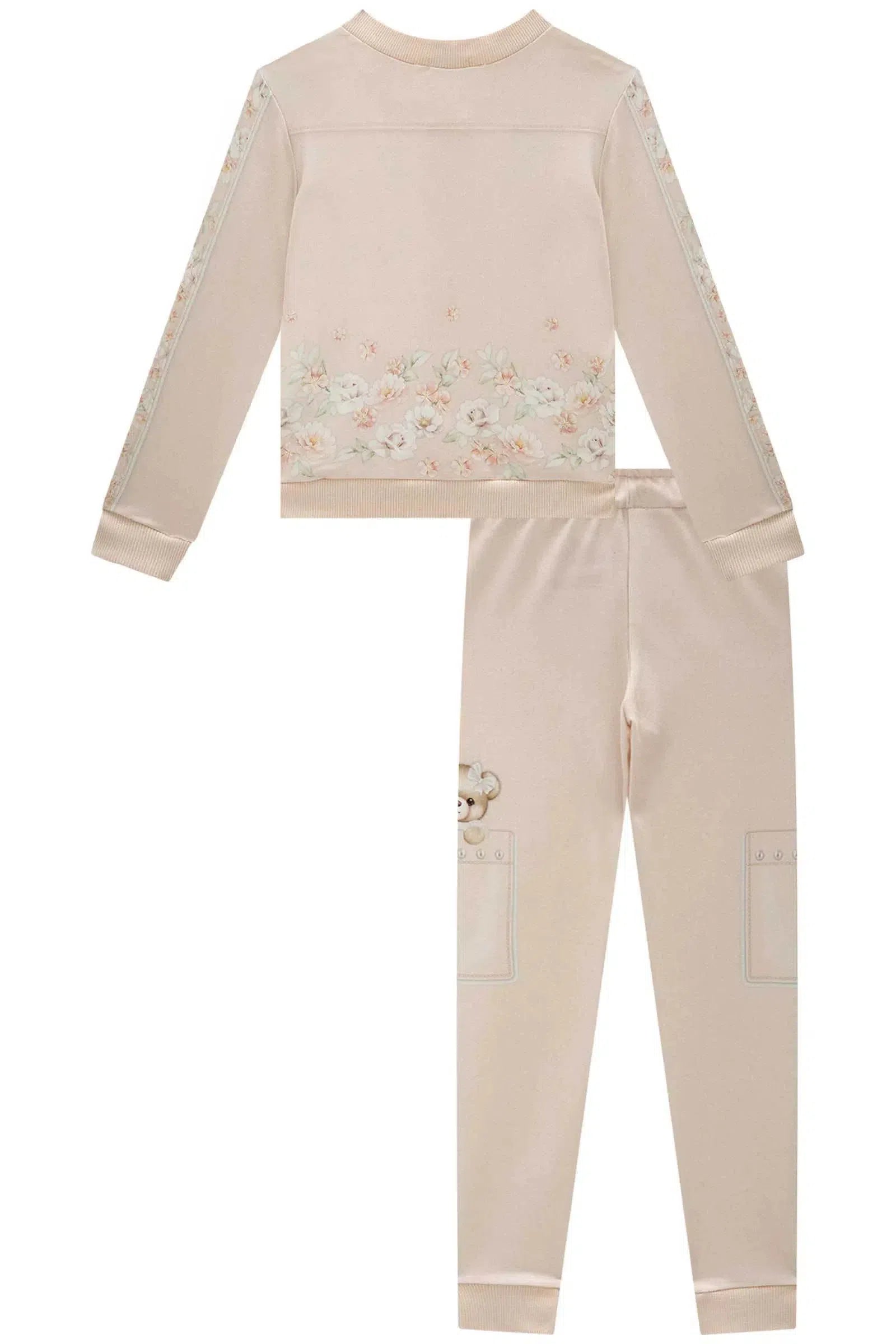 Conjunto de Jaqueta e Calça Jogger em Molecotton 81117 Infanti Infantil Menina