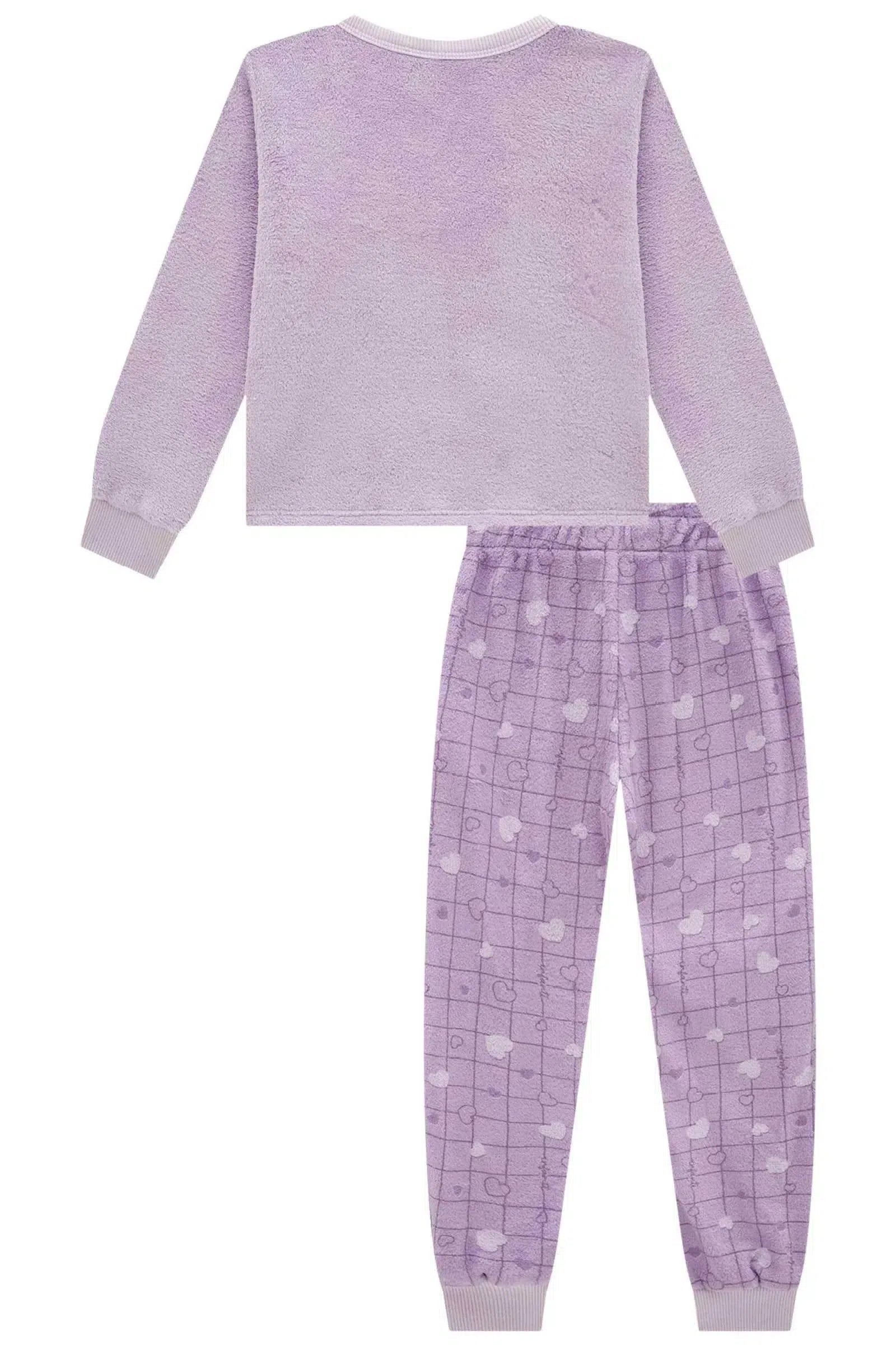 Conjunto de Pijama de Blusão e Calça em Soft Fleece 81242 Infanti Infantil Menina