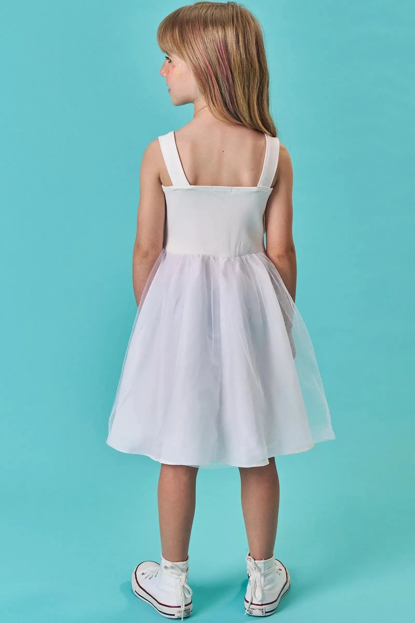 Fantasia de Arco-íris em Fly Tech e Tule 85745 Infanti Infantil Menina