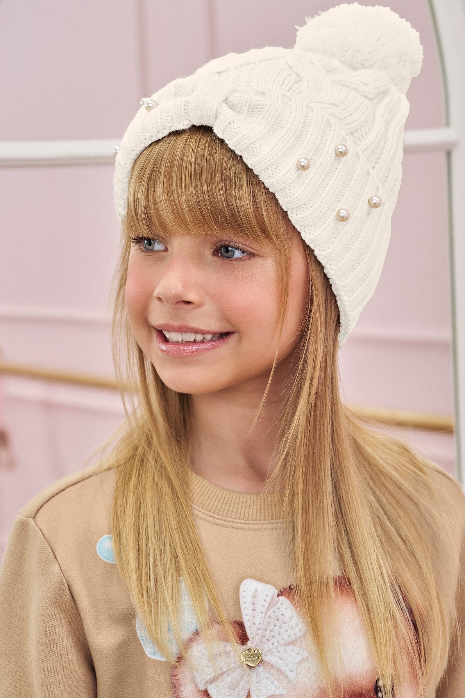 Gorro em Tricot 78243 Infanti Infantil Menina