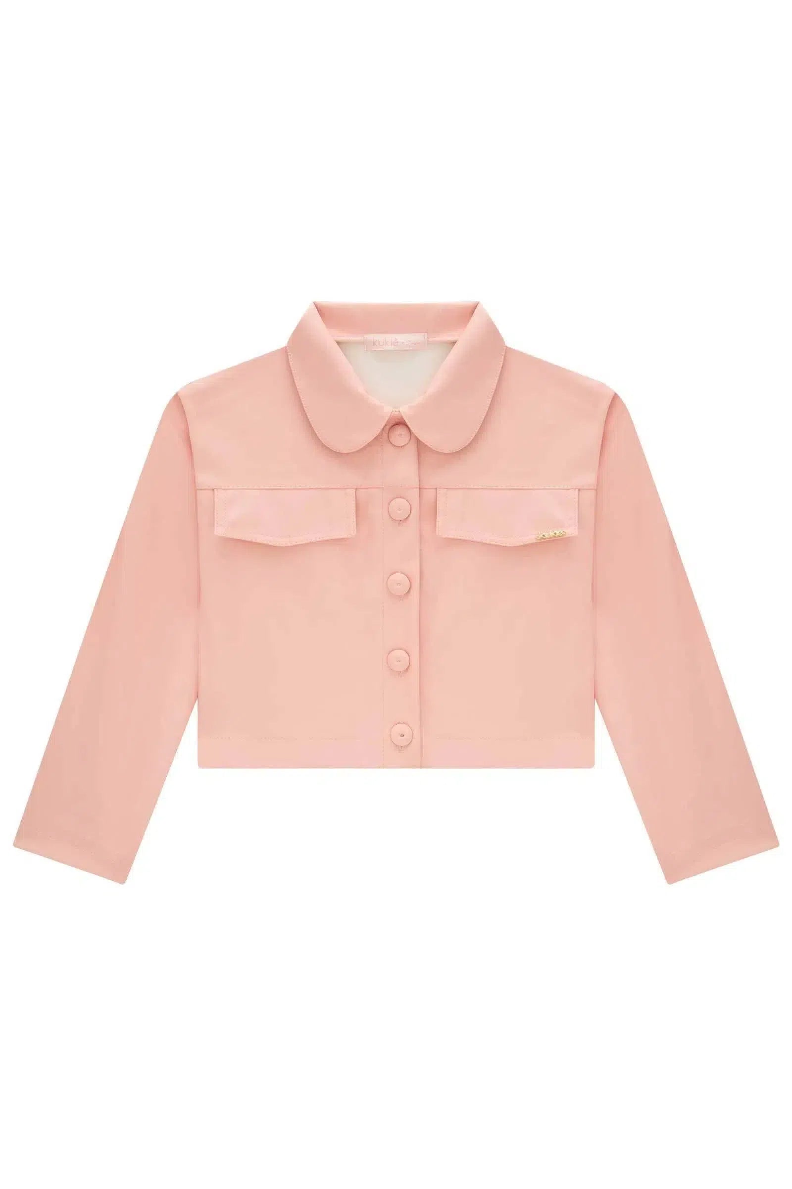 Jaqueta Boxy em Couro Eco 79446 Kukiê Infantil Menina